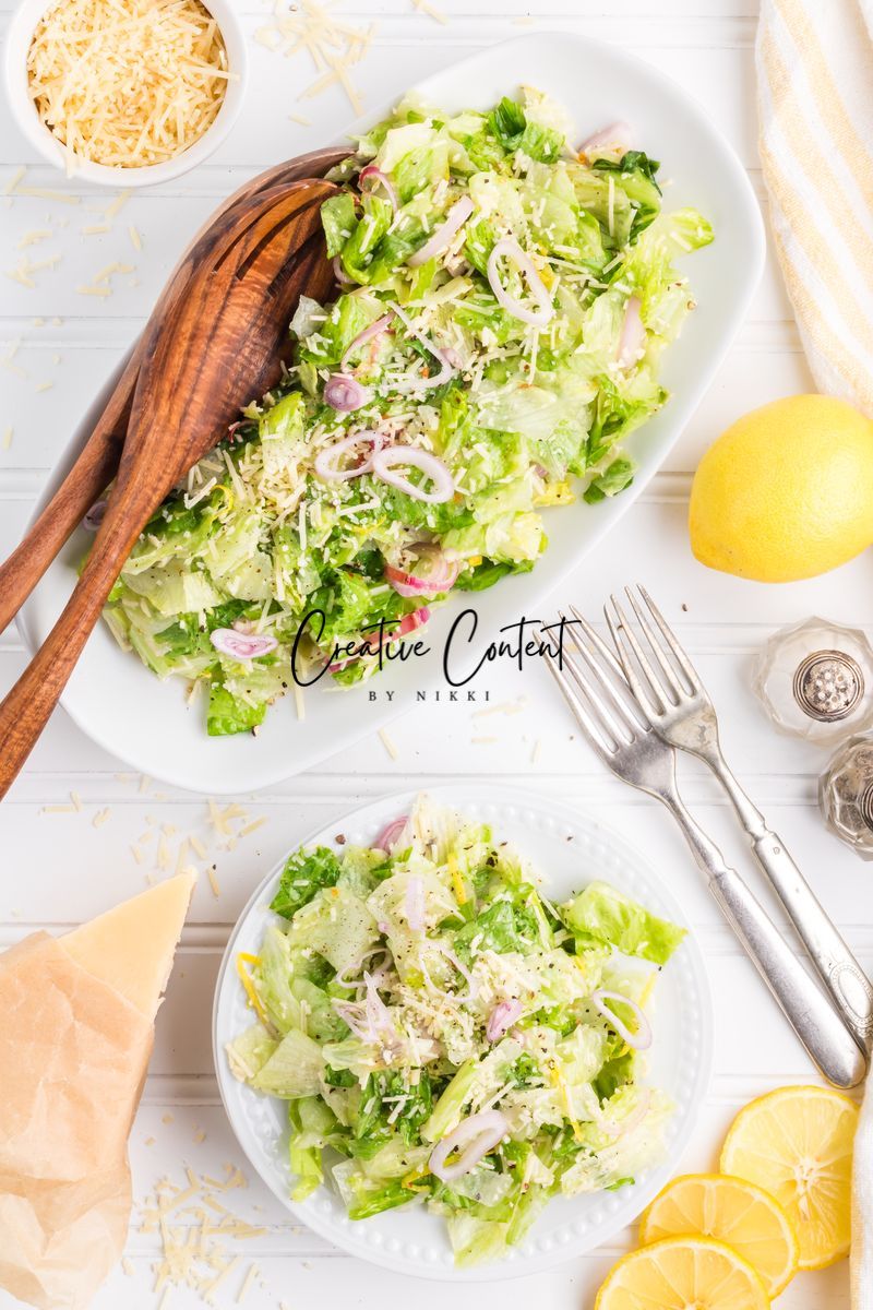 Parmesan Chopped Salad / Lemon Parmesan Salad - 2 of 3