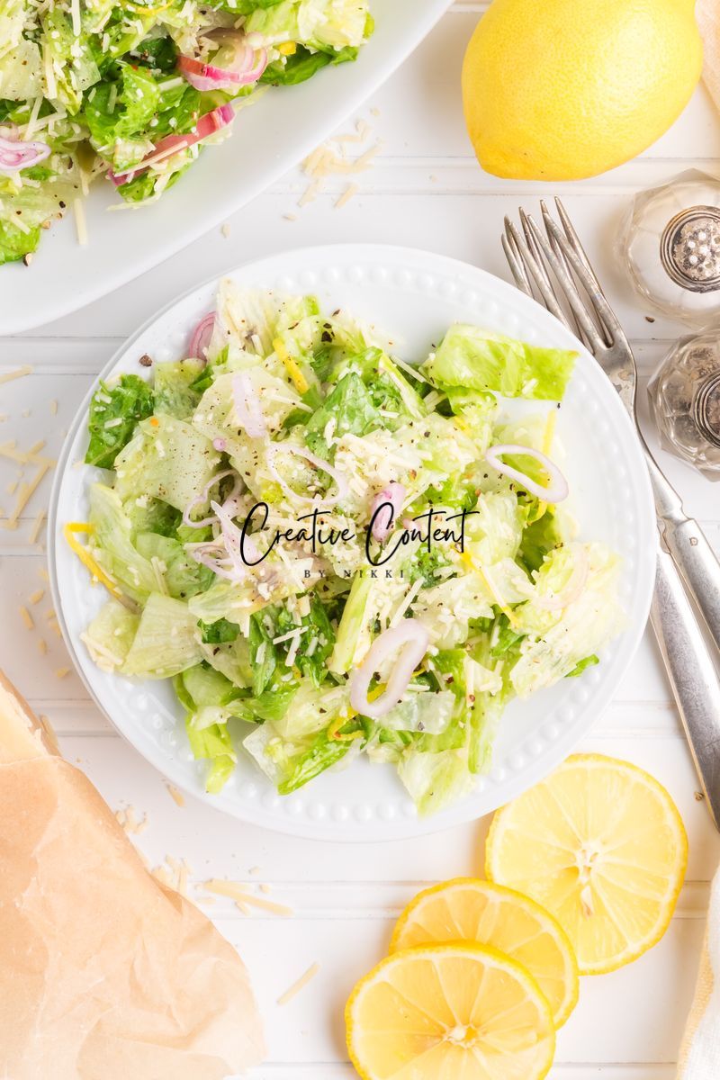 Parmesan Chopped Salad / Lemon Parmesan Salad - 2 of 3