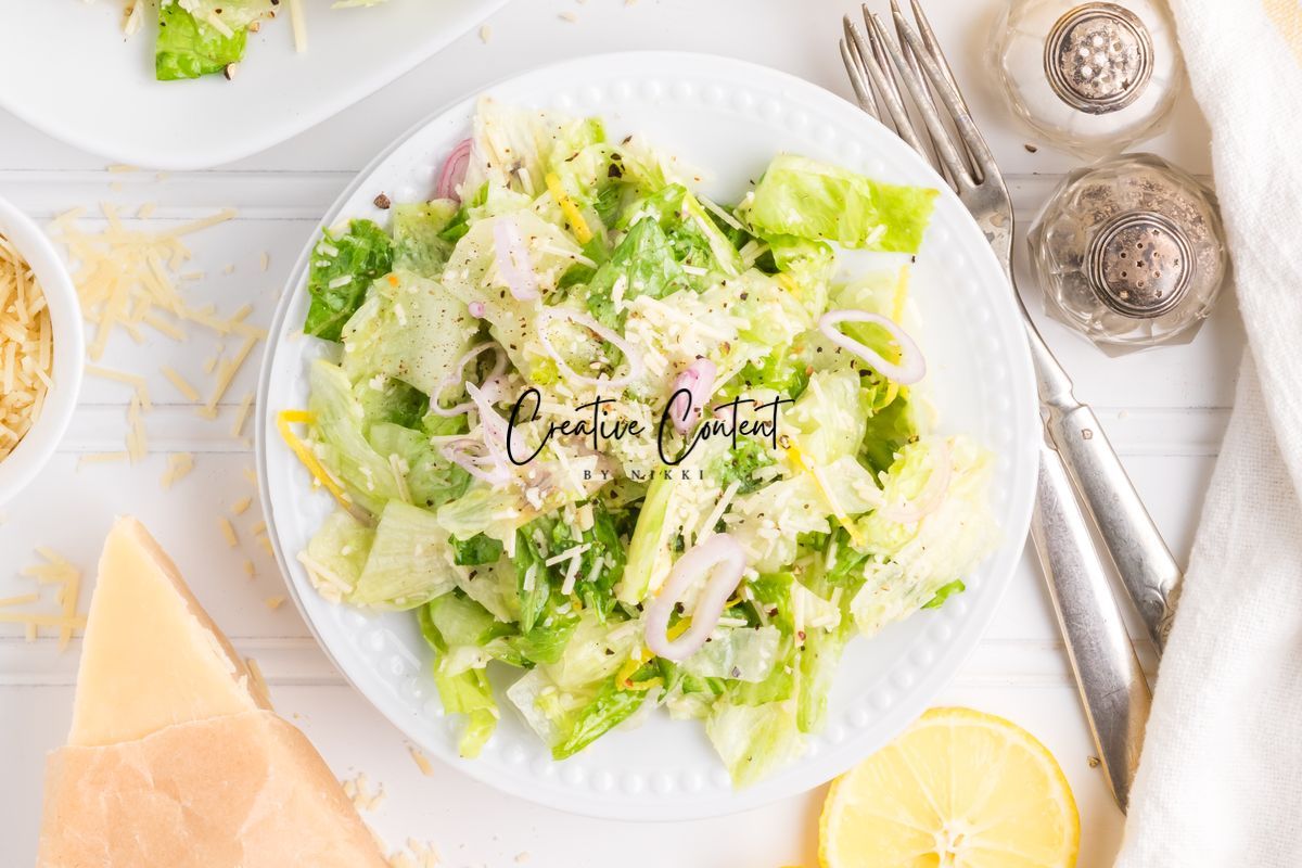 Parmesan Chopped Salad / Lemon Parmesan Salad - 2 of 3