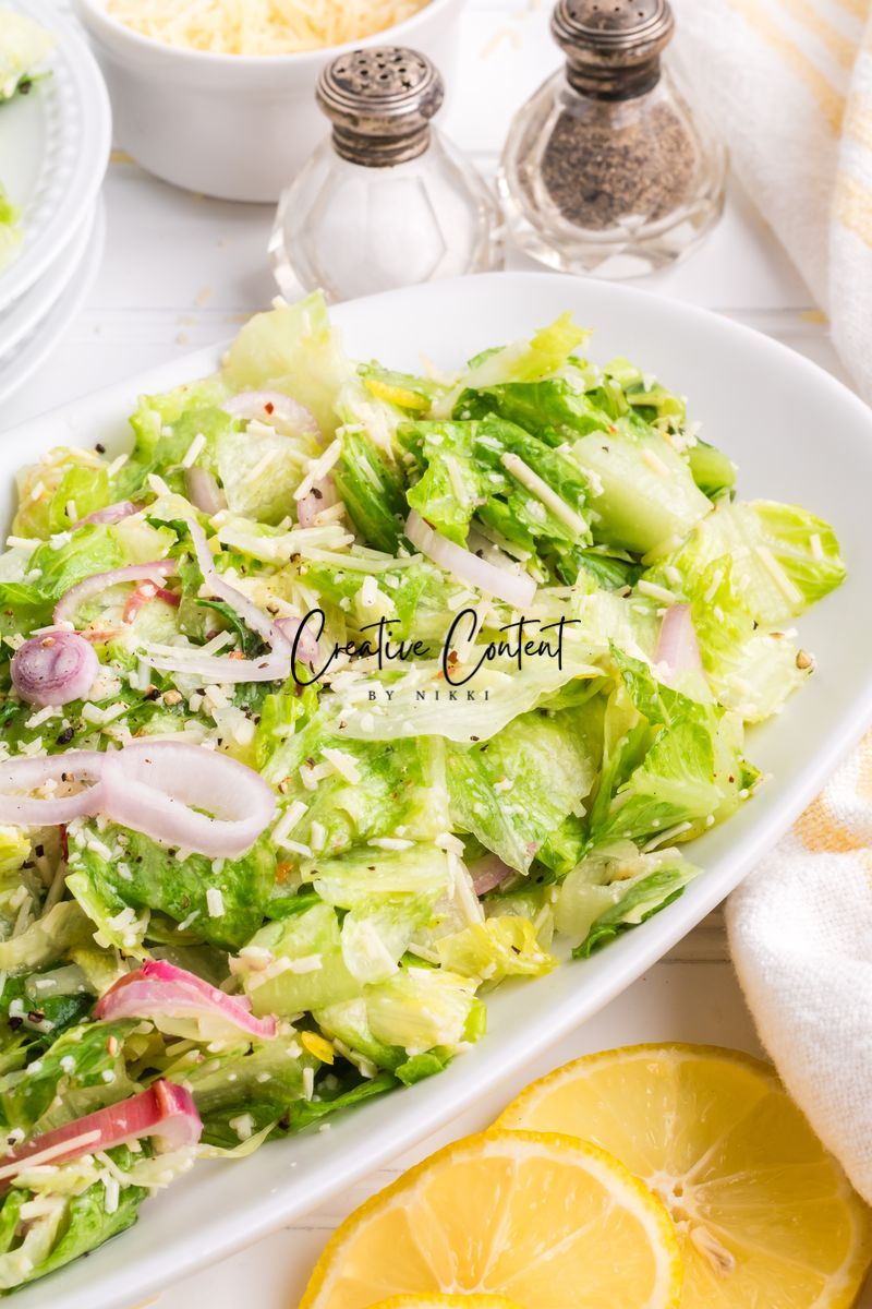 Parmesan Chopped Salad / Lemon Parmesan Salad - 2 of 3