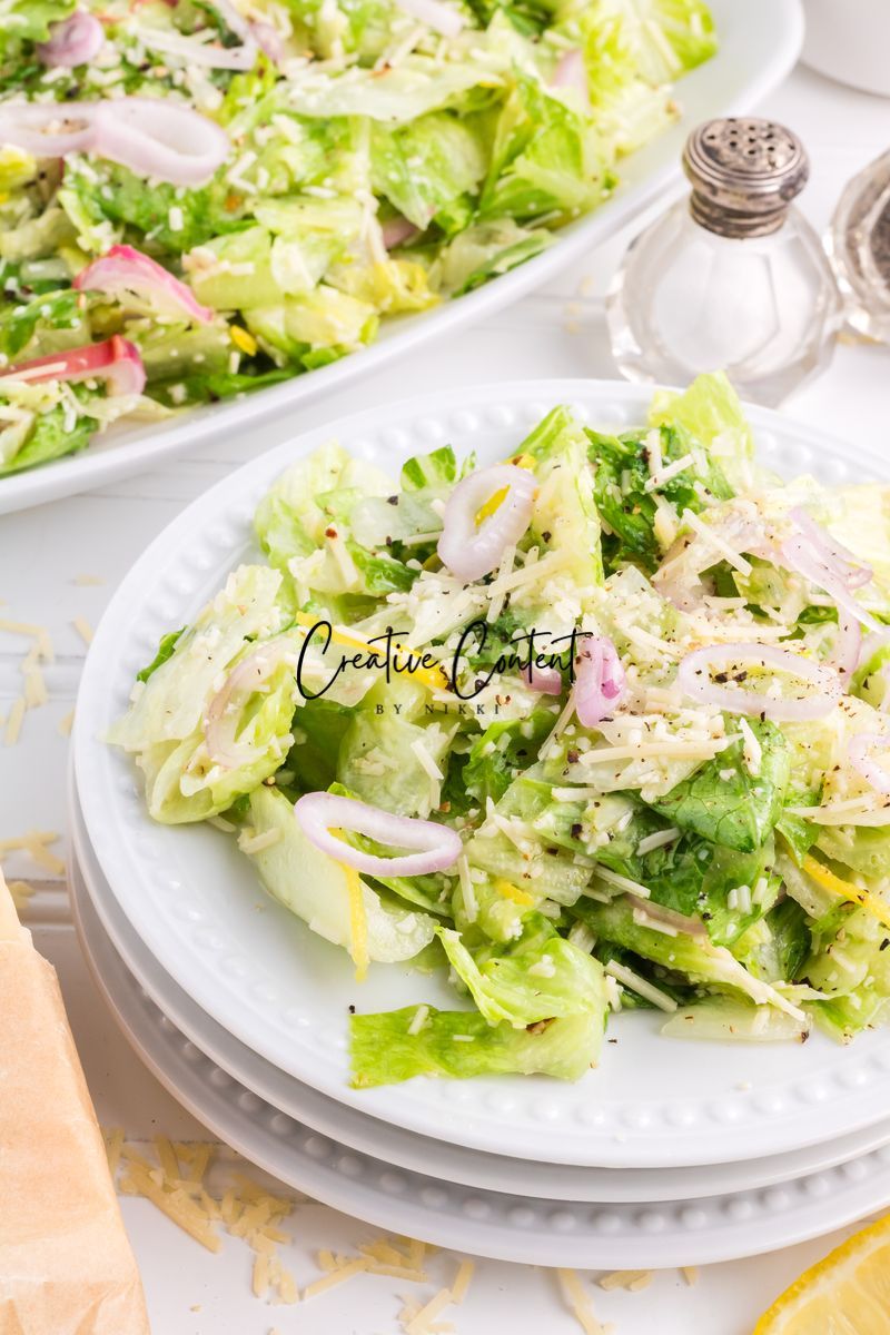 Parmesan Chopped Salad / Lemon Parmesan Salad - 2 of 3