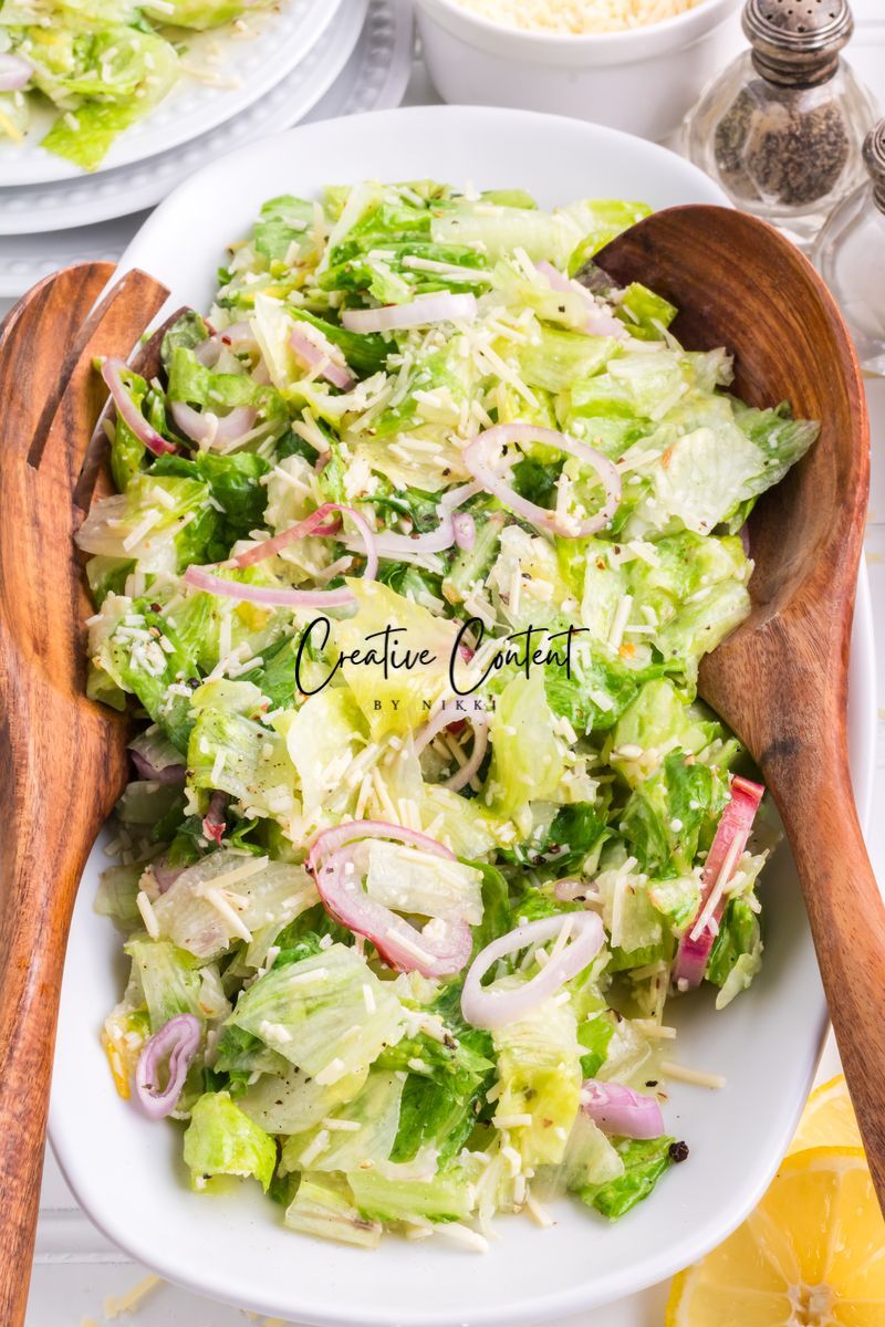 Parmesan Chopped Salad / Lemon Parmesan Salad - 2 of 3