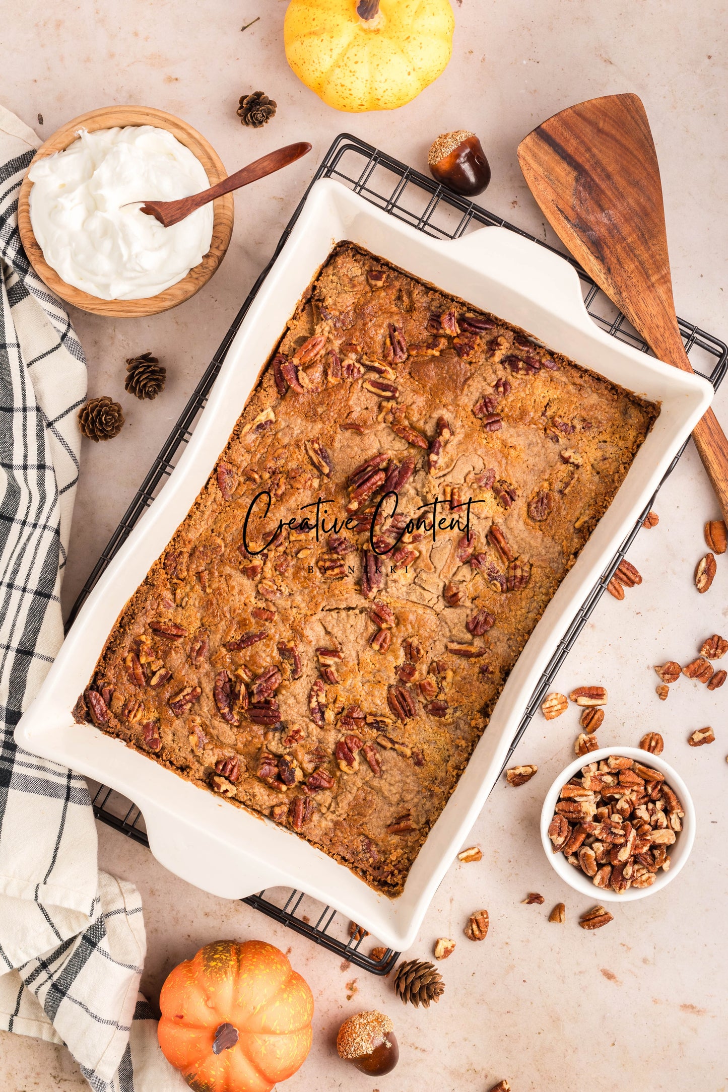 Pumpkin Pie Dump Cake + Homemade Whipped Cream- Exclusive