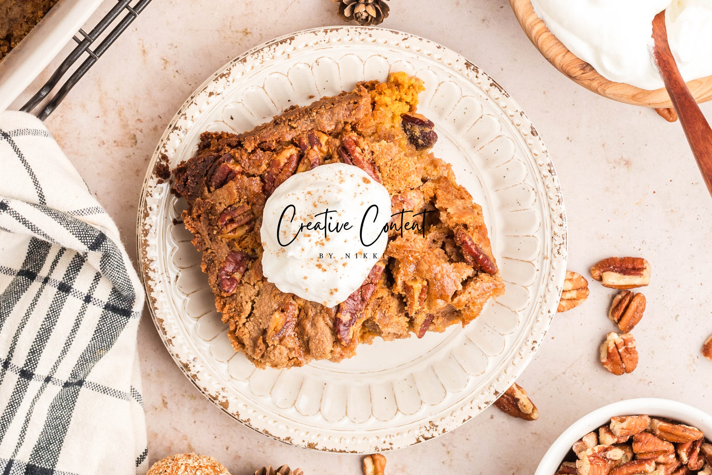 Pumpkin Pie Dump Cake + Homemade Whipped Cream- Exclusive