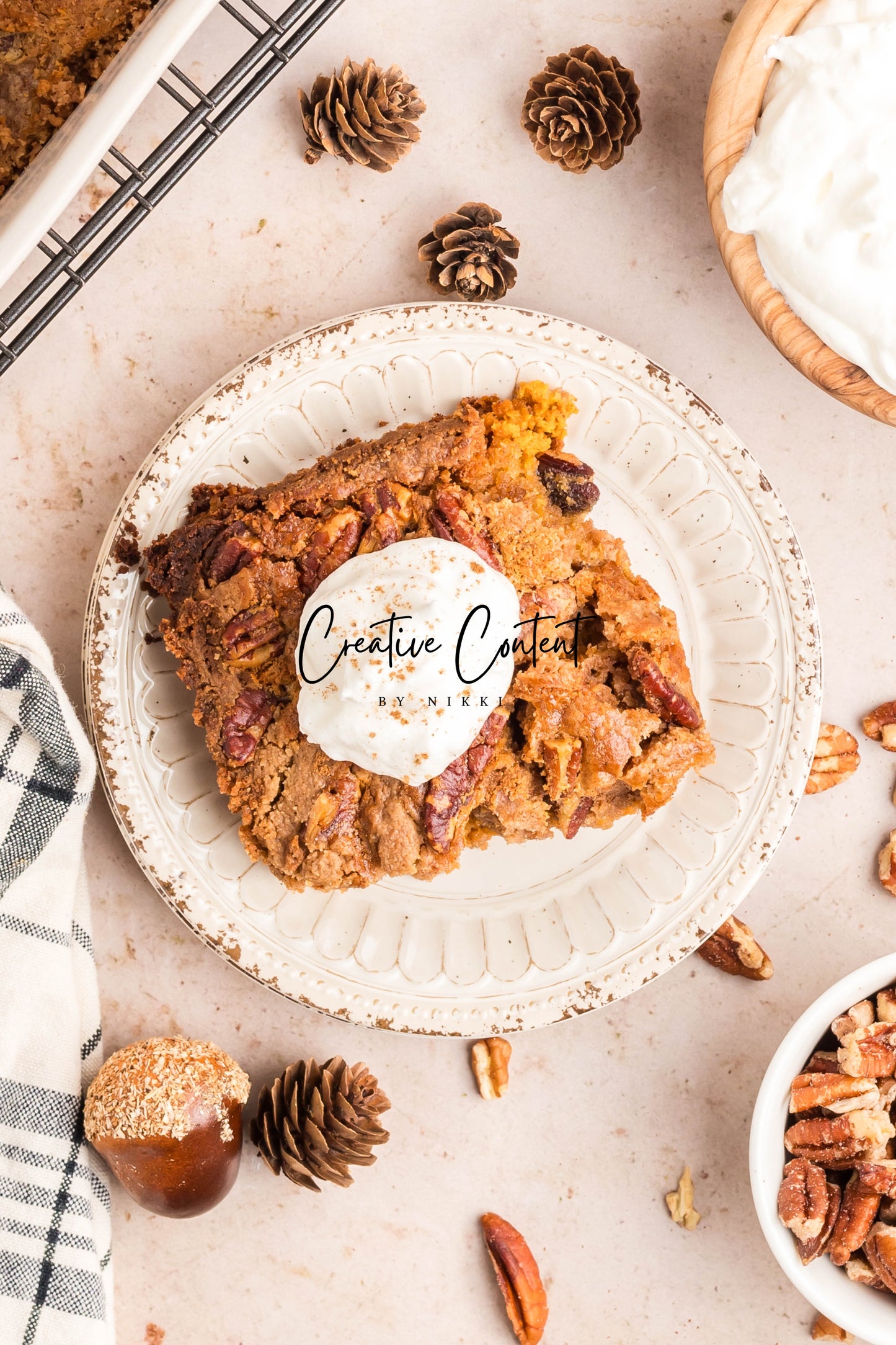 Pumpkin Pie Dump Cake + Homemade Whipped Cream- Exclusive