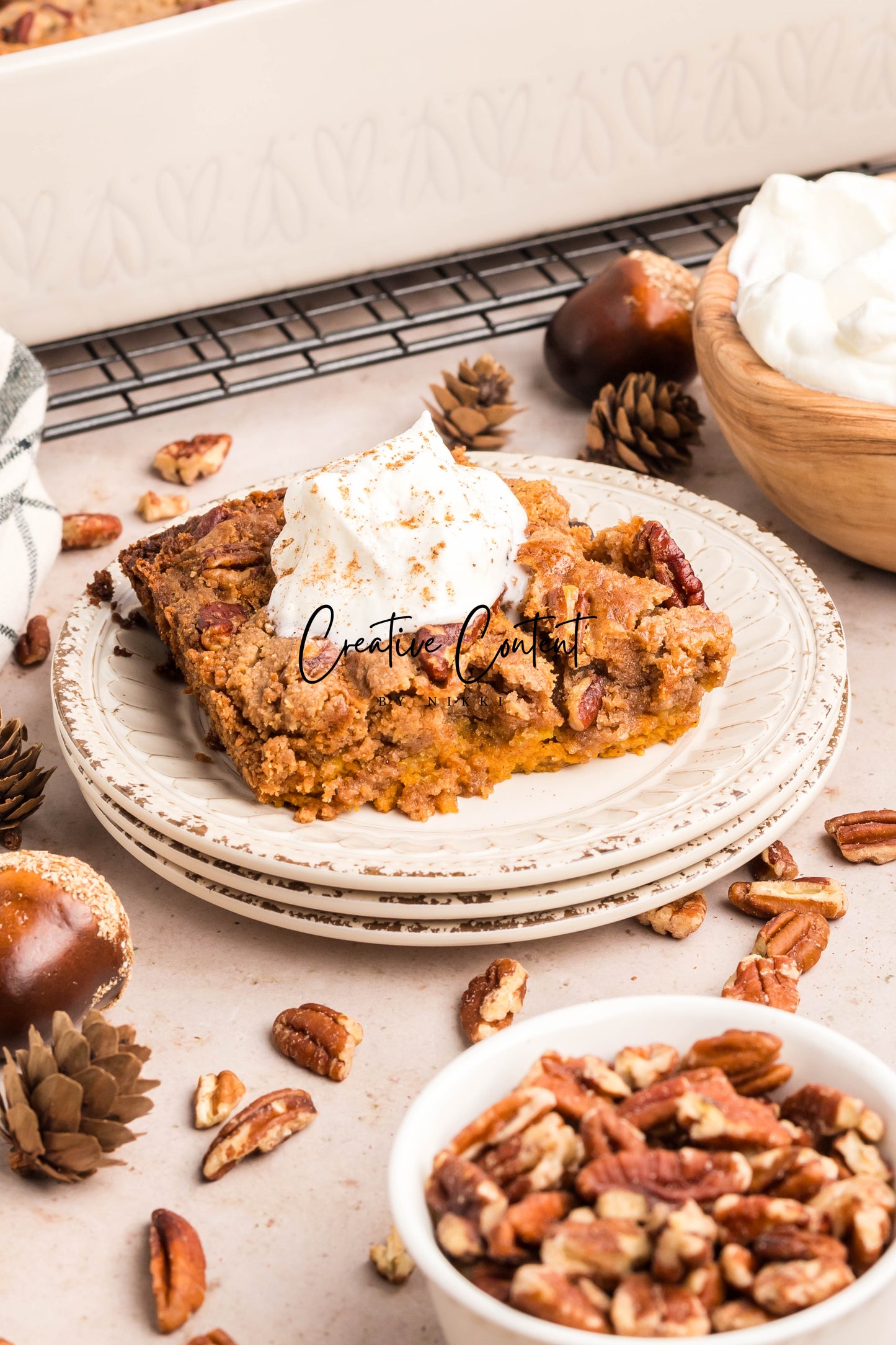 Pumpkin Pie Dump Cake + Homemade Whipped Cream- Exclusive