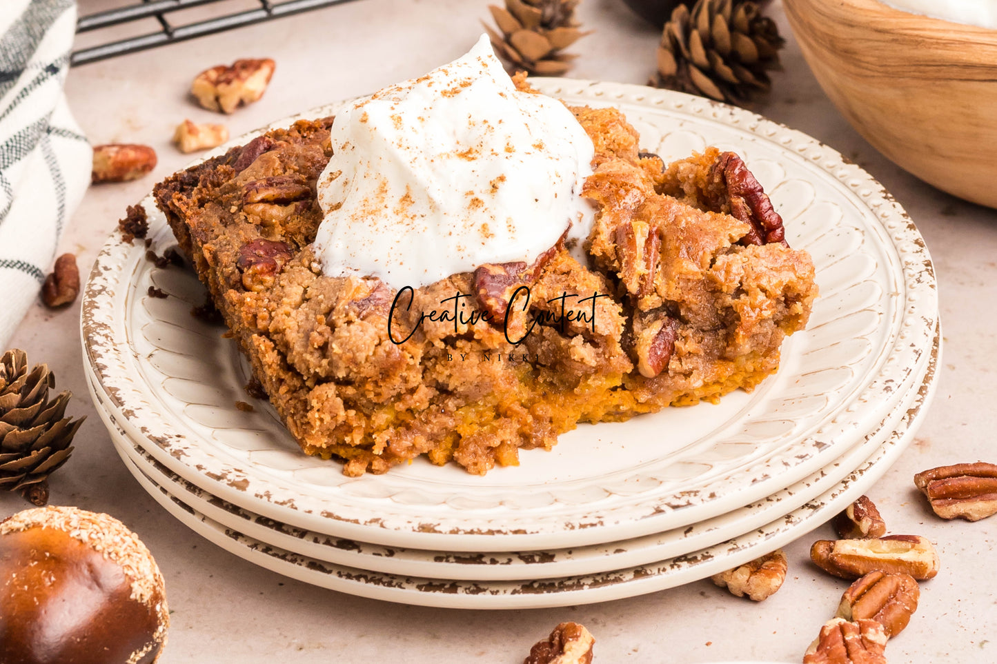 Pumpkin Pie Dump Cake + Homemade Whipped Cream- Exclusive