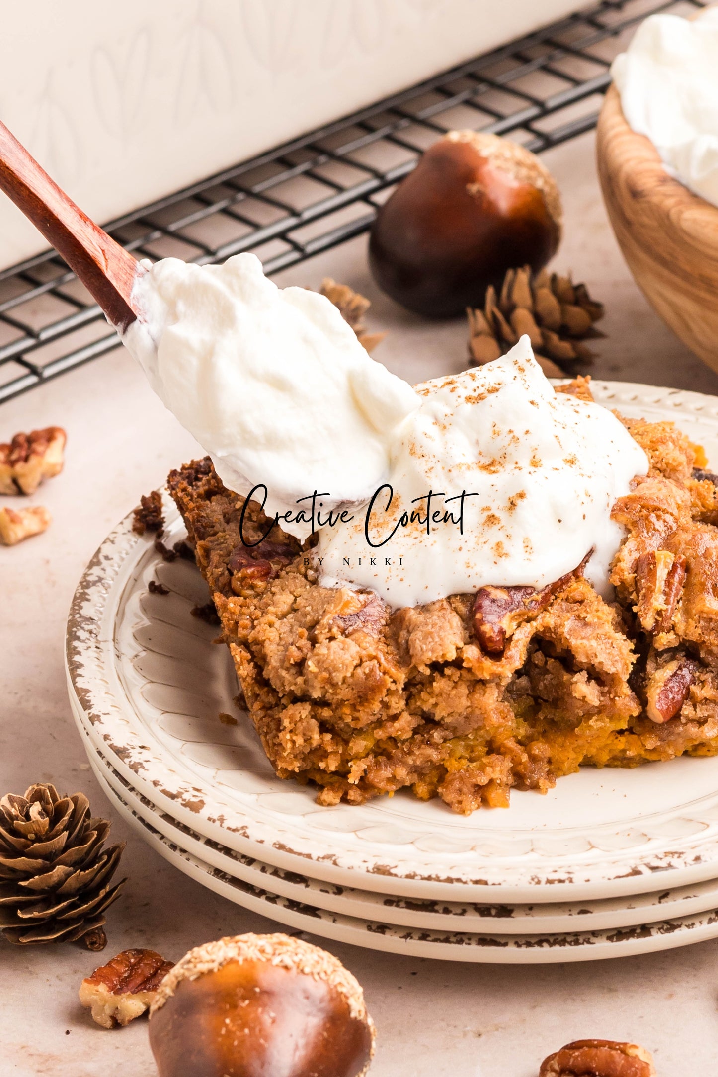Pumpkin Pie Dump Cake + Homemade Whipped Cream- Exclusive