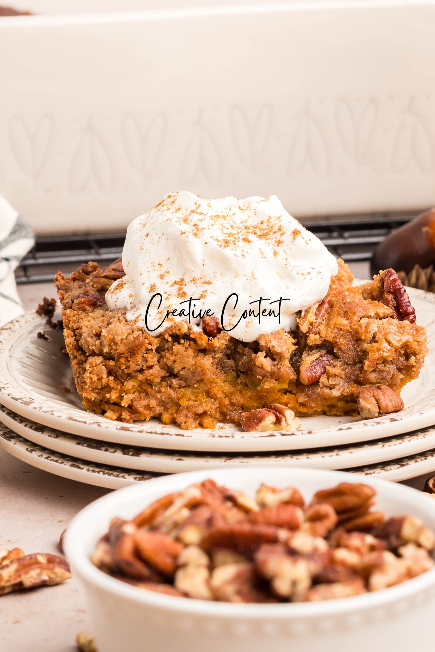 Pumpkin Pie Dump Cake + Homemade Whipped Cream- Exclusive