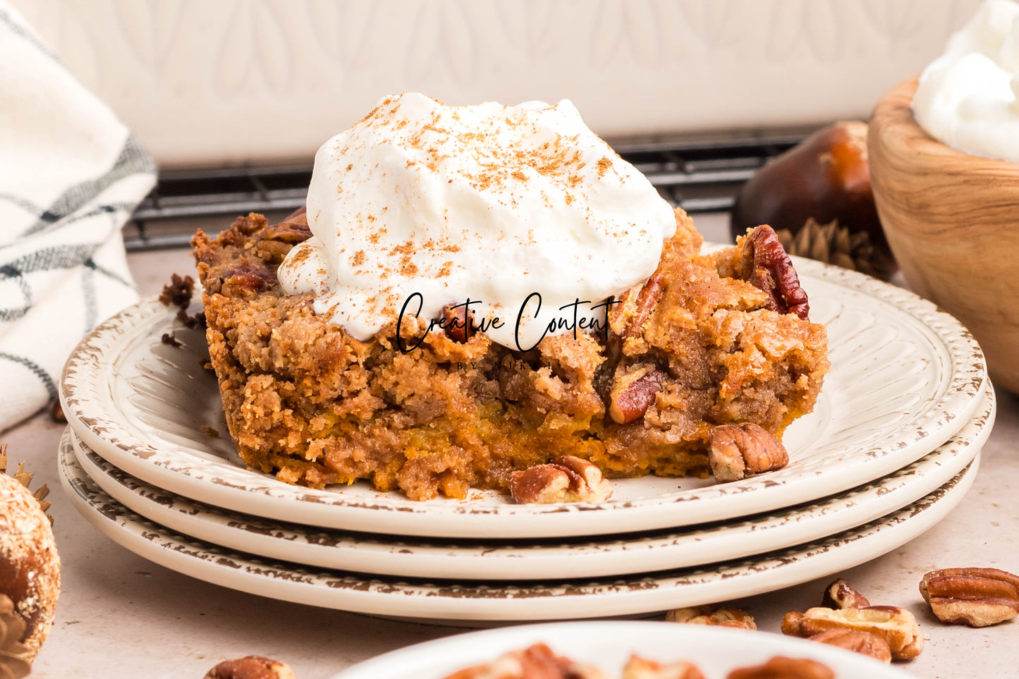 Pumpkin Pie Dump Cake + Homemade Whipped Cream- Exclusive