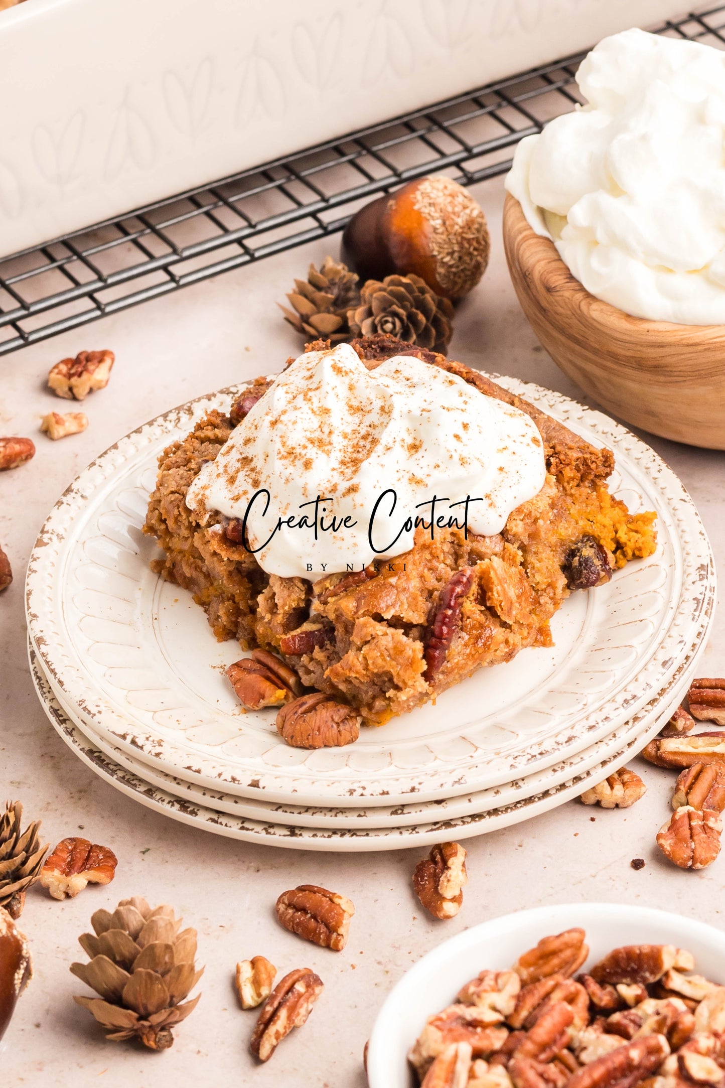 Pumpkin Pie Dump Cake + Homemade Whipped Cream- Exclusive