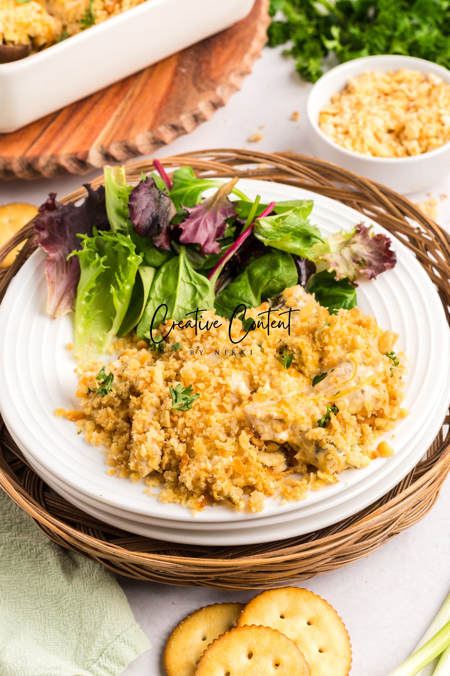 Ritz Cracker Chicken Casserole - Exclusive