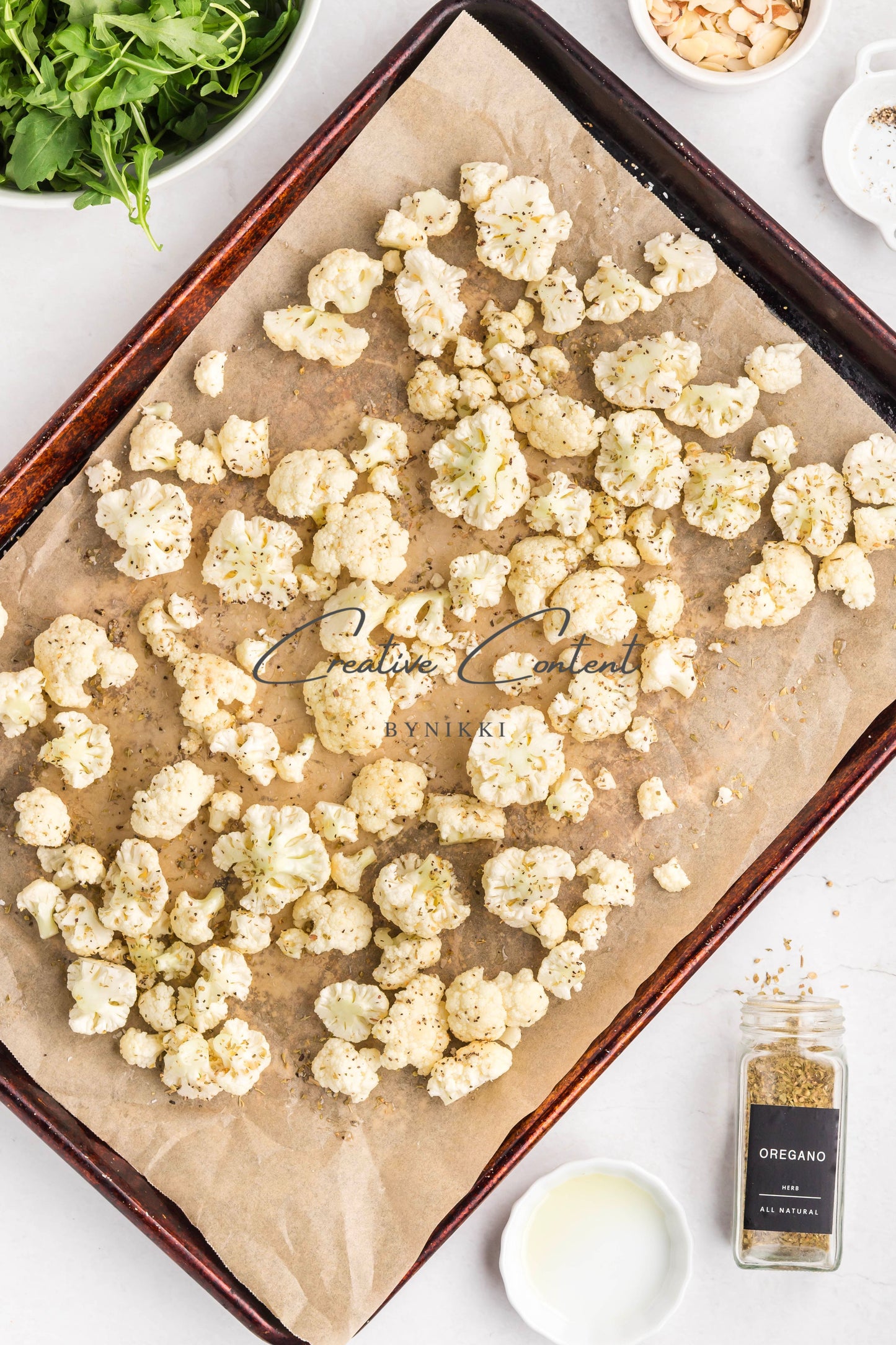 Roasted Cauliflower Salad with Lemon Tahini Dressing - Set 1 of 2