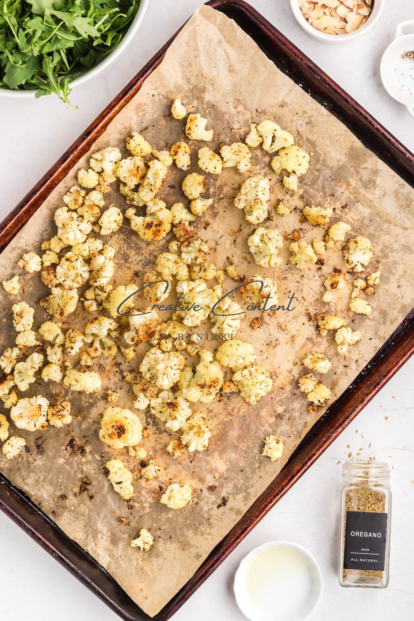 Roasted Cauliflower Salad with Lemon Tahini Dressing - Set 1 of 2