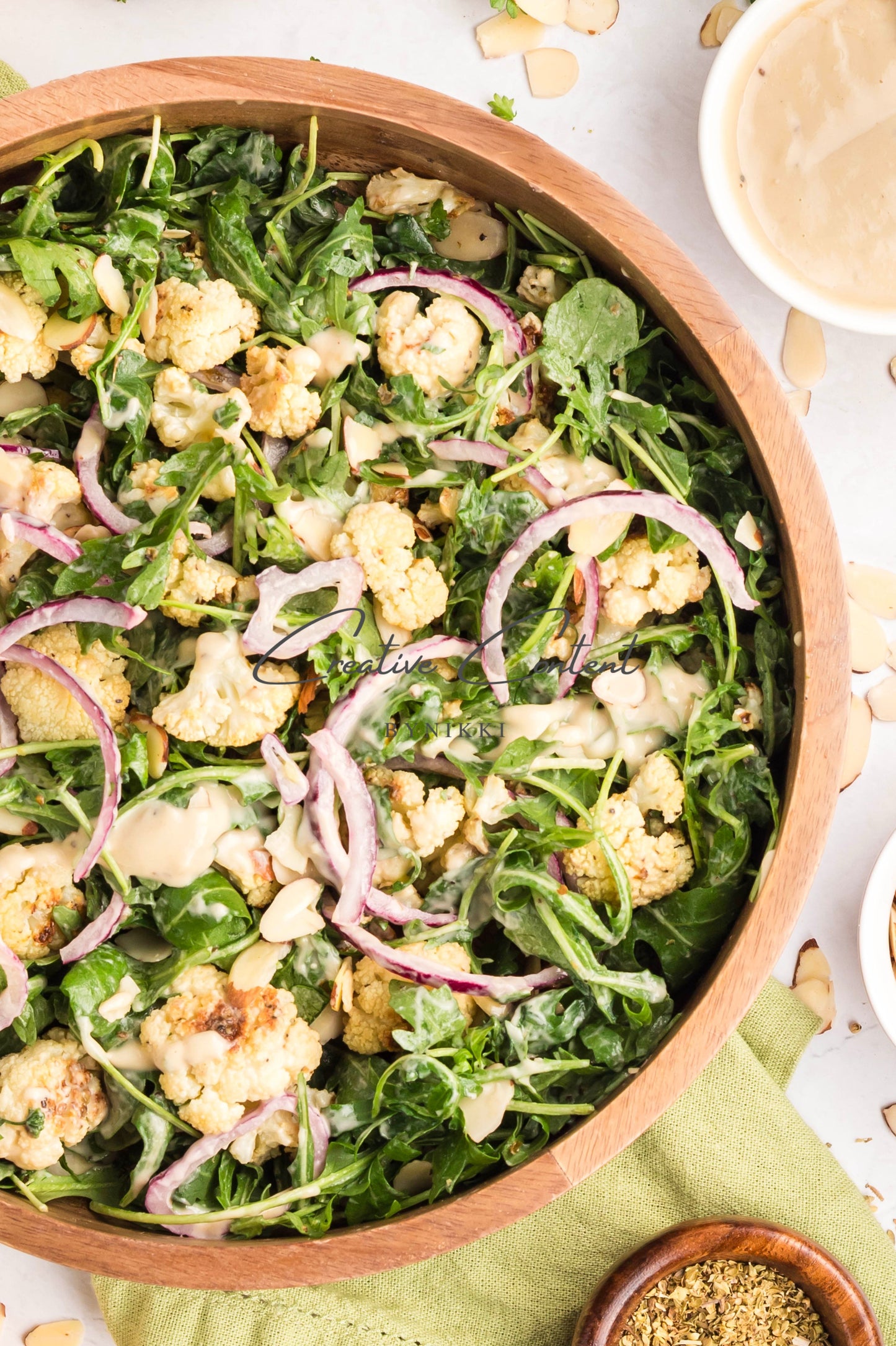 Roasted Cauliflower Salad with Lemon Tahini Dressing - Set 1 of 2