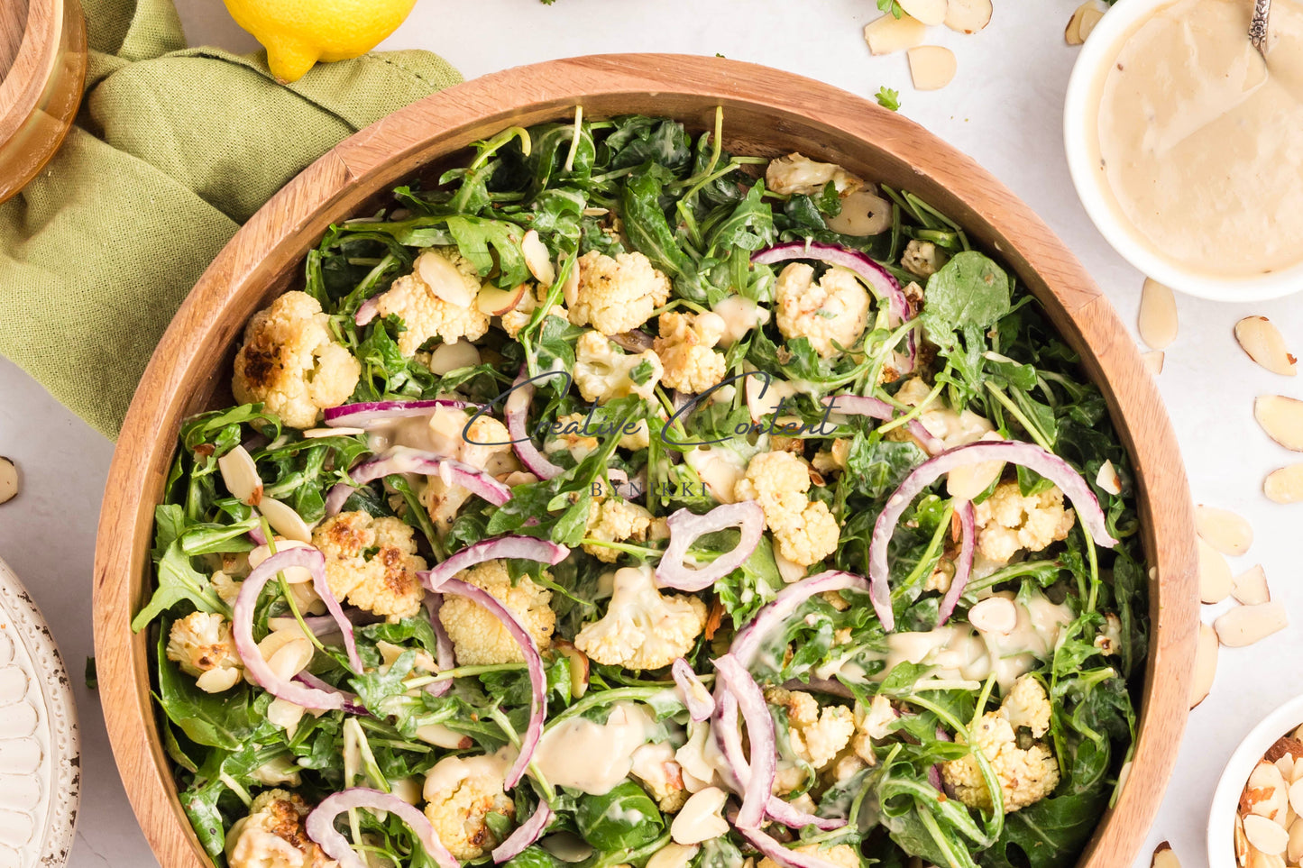 Roasted Cauliflower Salad with Lemon Tahini Dressing - Set 1 of 2