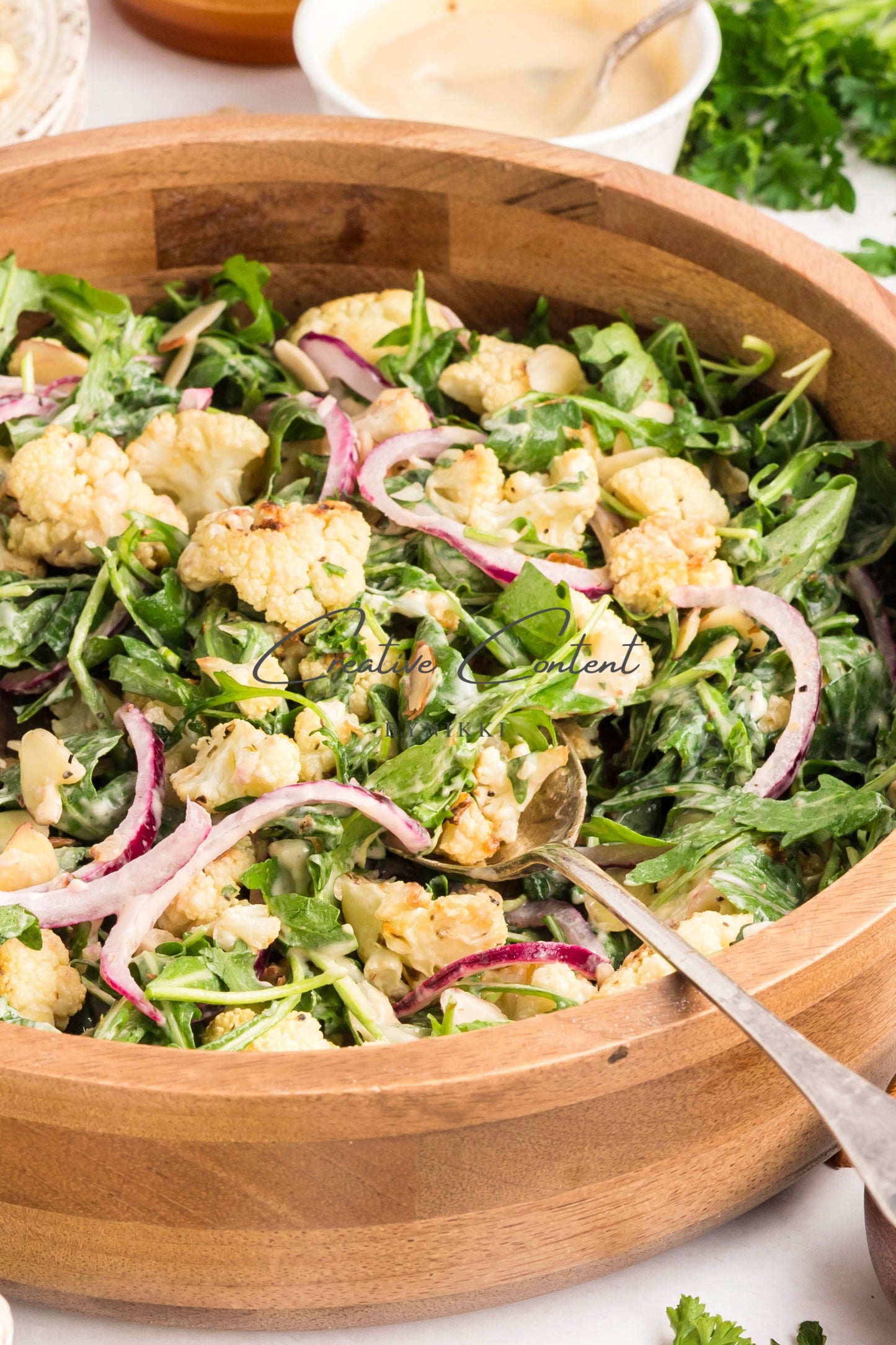 Roasted Cauliflower Salad with Lemon Tahini Dressing - Set 1 of 2