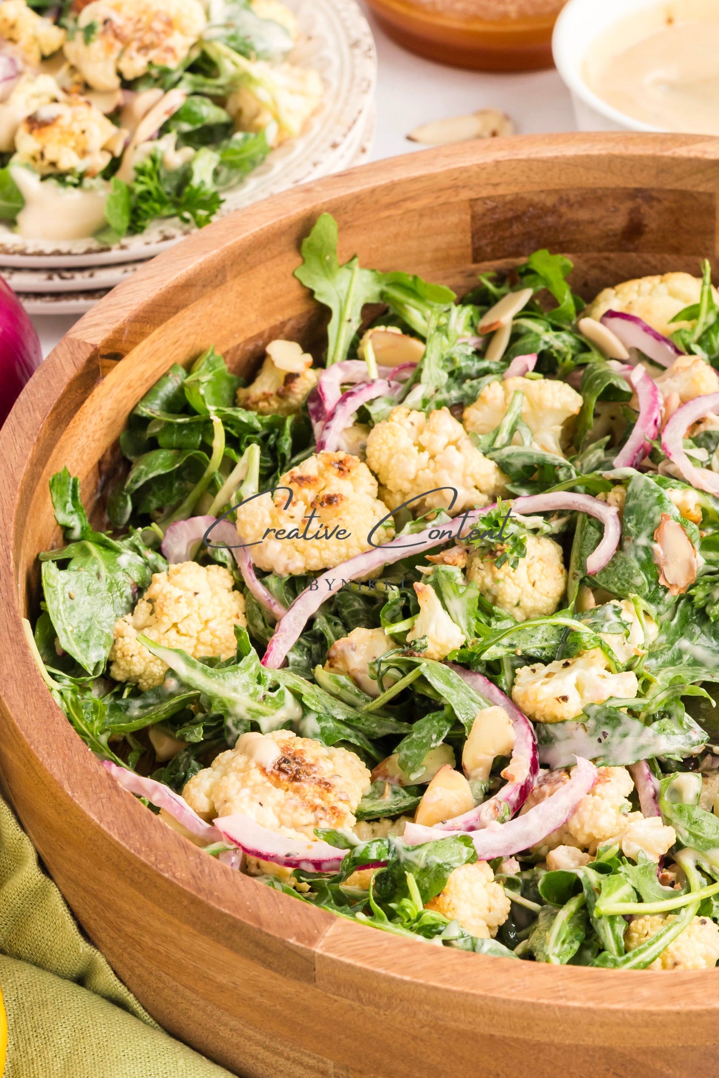 Roasted Cauliflower Salad with Lemon Tahini Dressing - Set 1 of 2