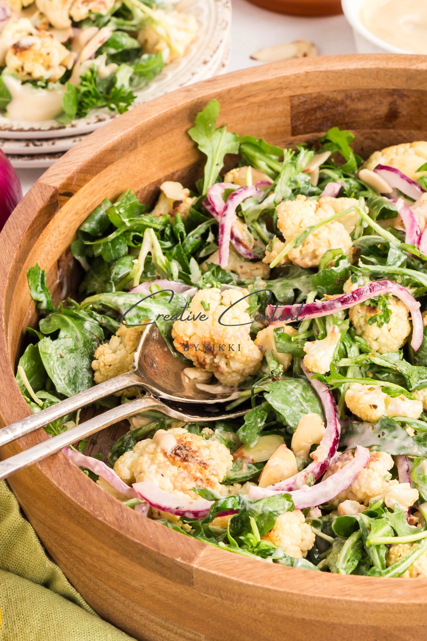 Roasted Cauliflower Salad with Lemon Tahini Dressing - Set 1 of 2