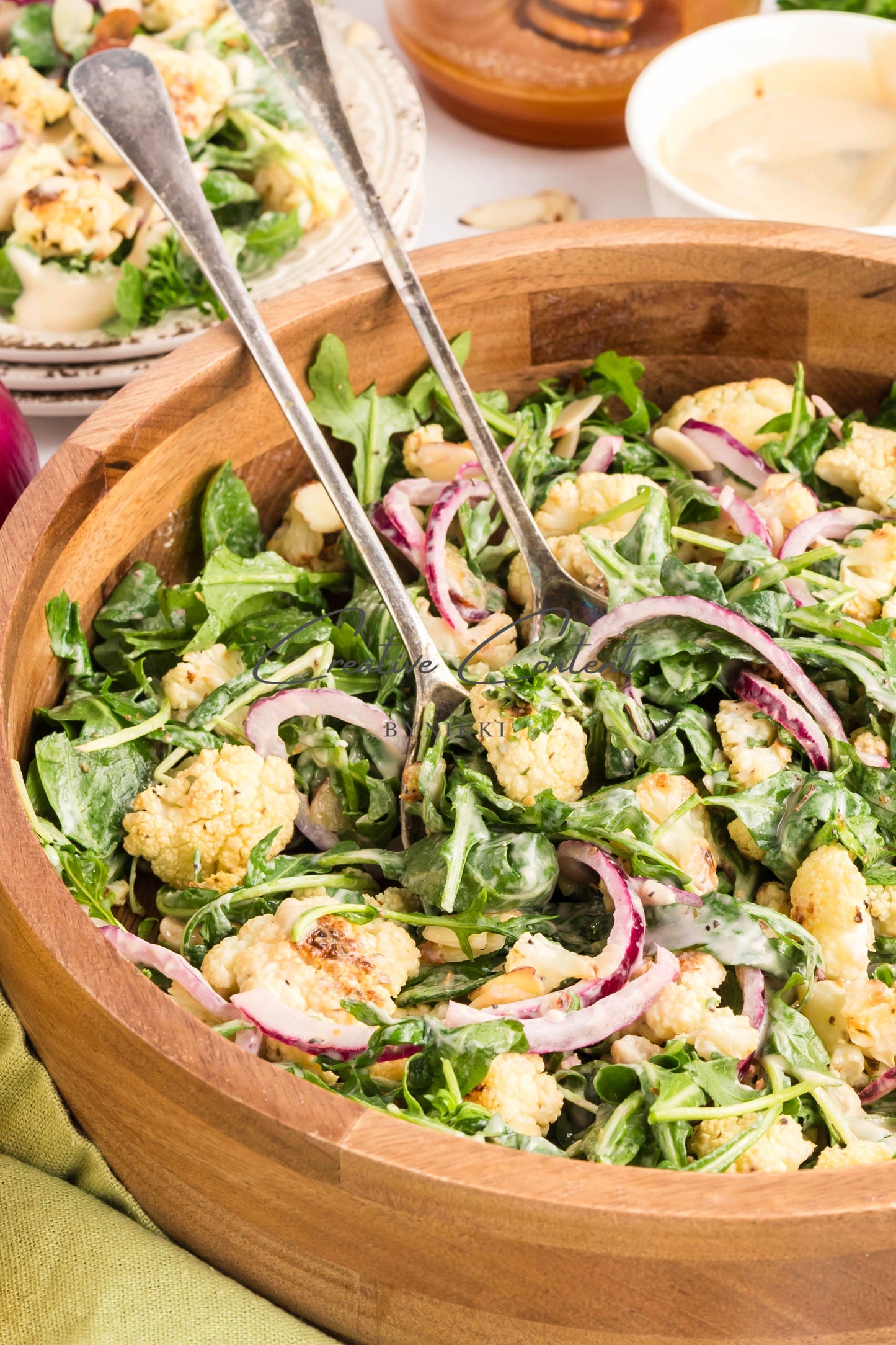 Roasted Cauliflower Salad with Lemon Tahini Dressing - Set 1 of 2