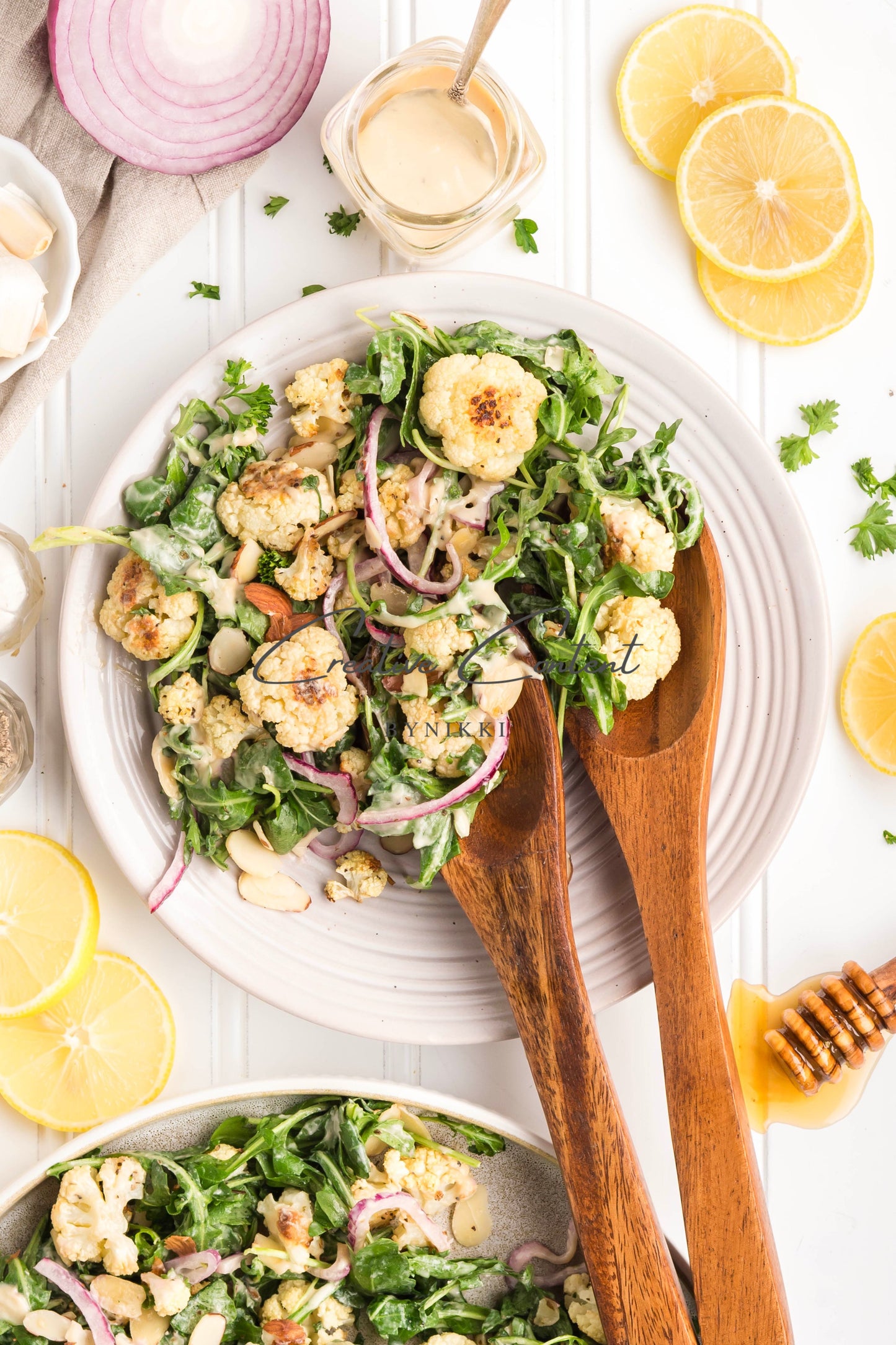 Roasted Cauliflower Salad with Lemon Tahini Dressing - Set 2 of 2