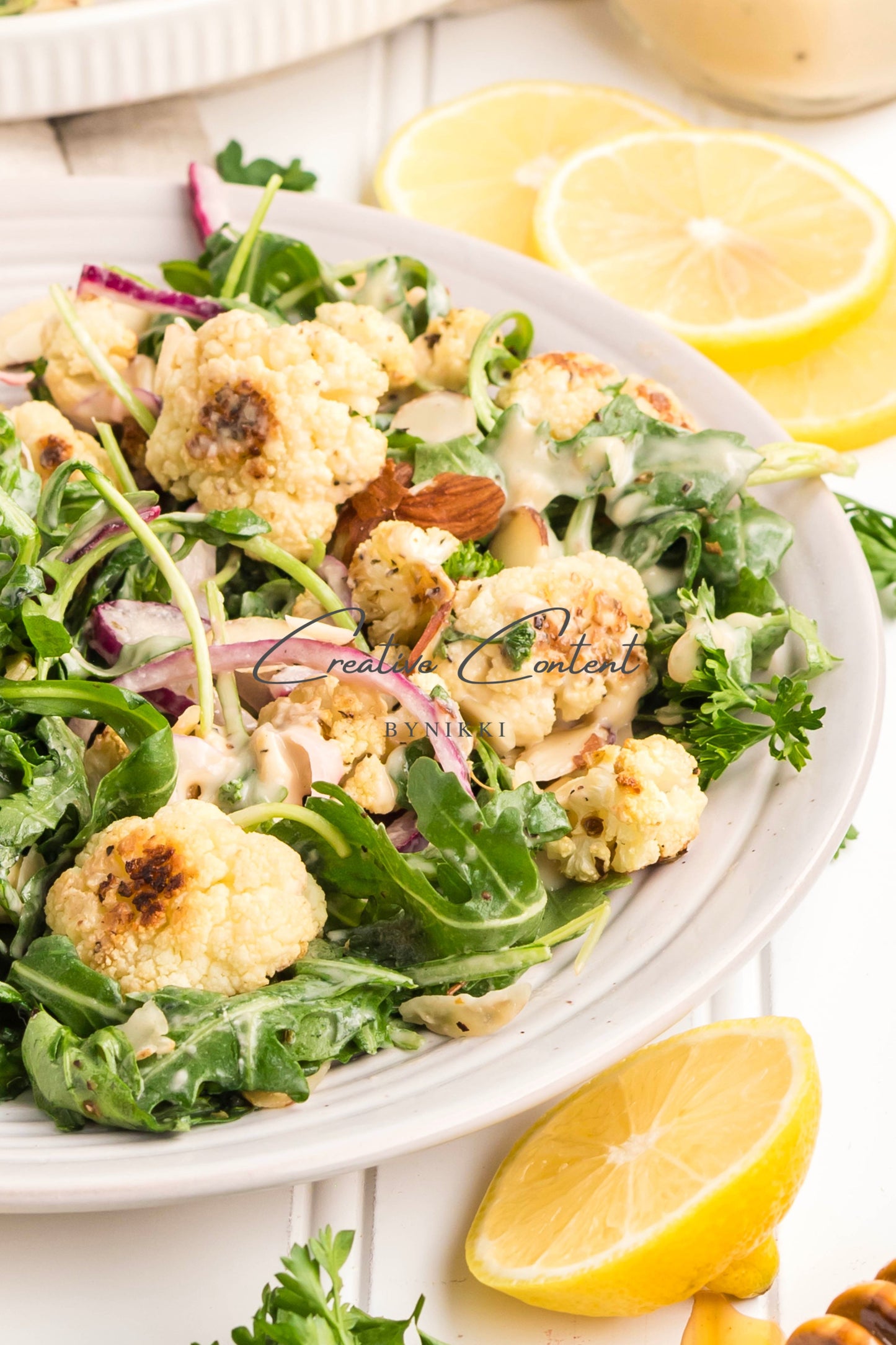 Roasted Cauliflower Salad with Lemon Tahini Dressing - Set 2 of 2