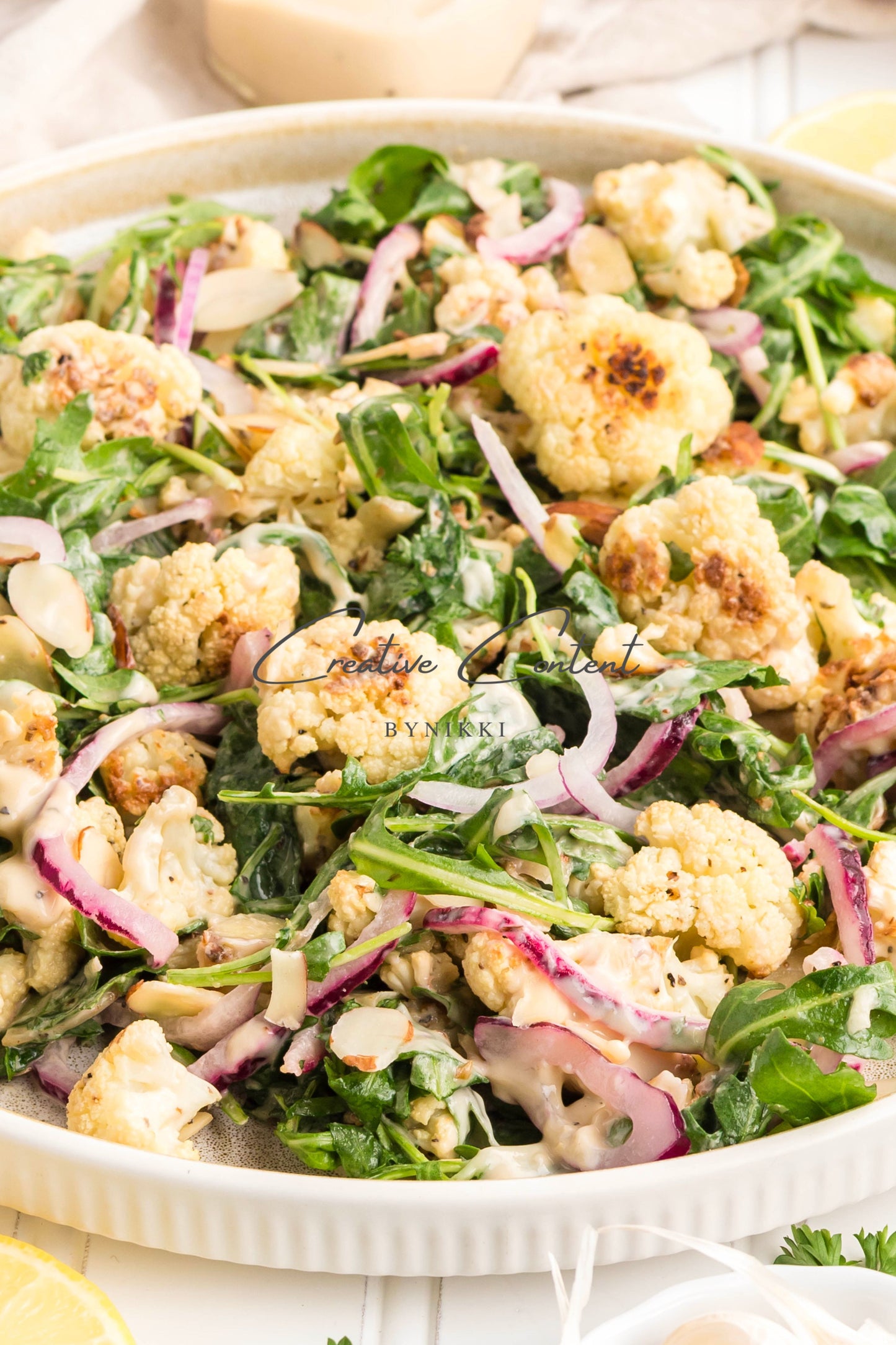 Roasted Cauliflower Salad with Lemon Tahini Dressing - Set 2 of 2