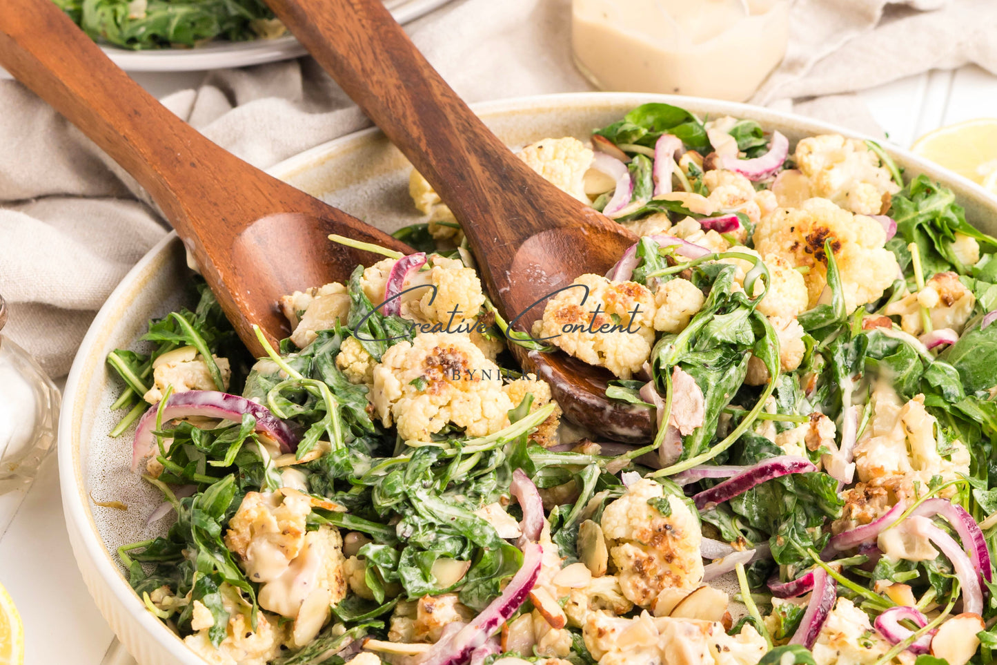 Roasted Cauliflower Salad with Lemon Tahini Dressing - Set 2 of 2