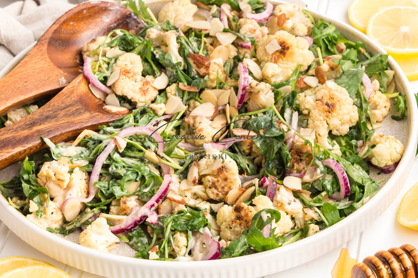 Roasted Cauliflower Salad with Lemon Tahini Dressing - Set 2 of 2