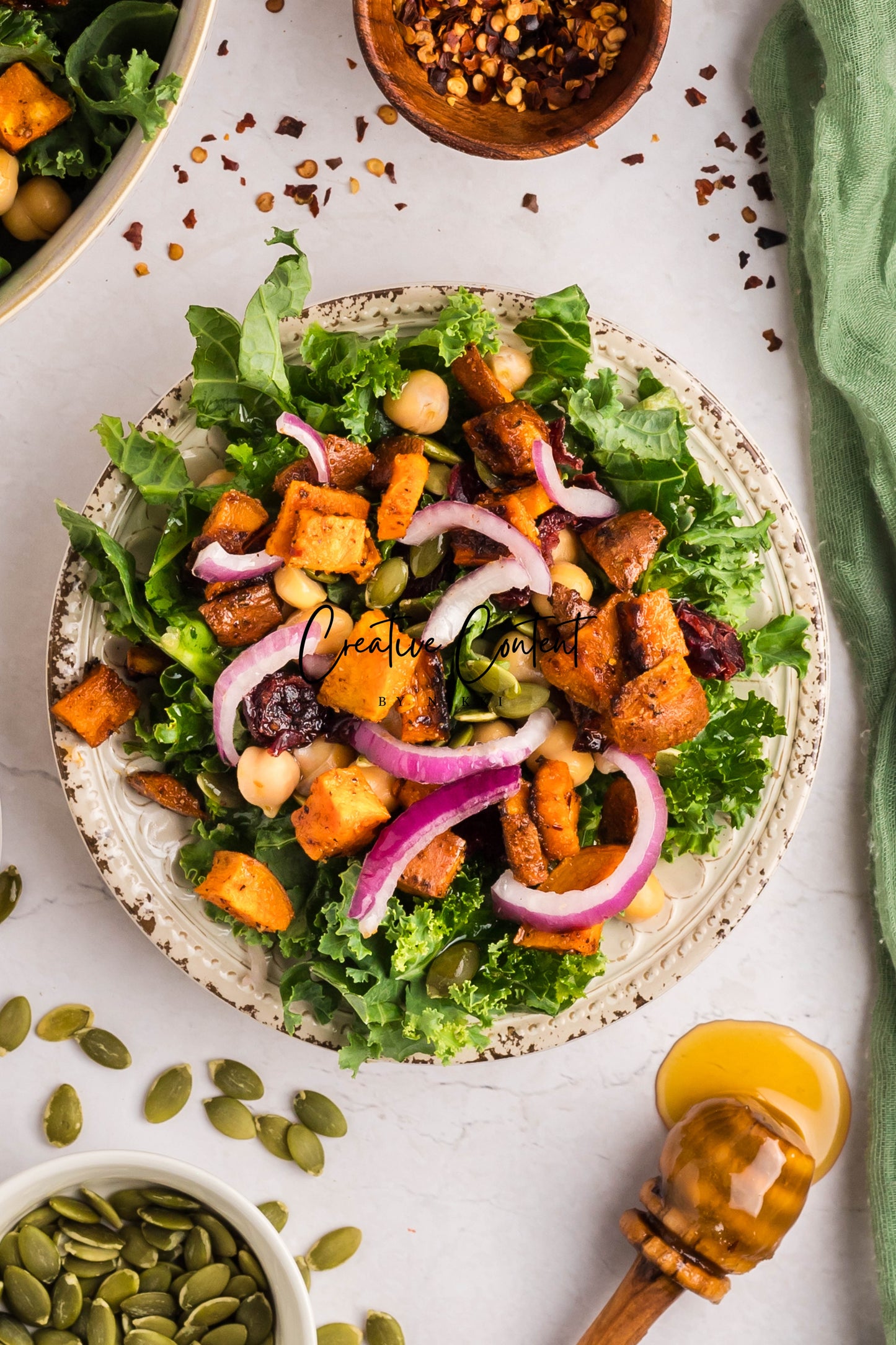 Roasted Sweet Potato Kale Salad - Exclusive