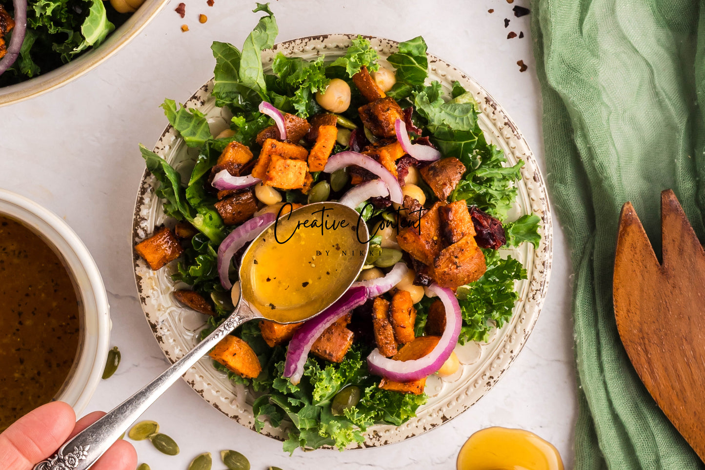 Roasted Sweet Potato Kale Salad - Exclusive