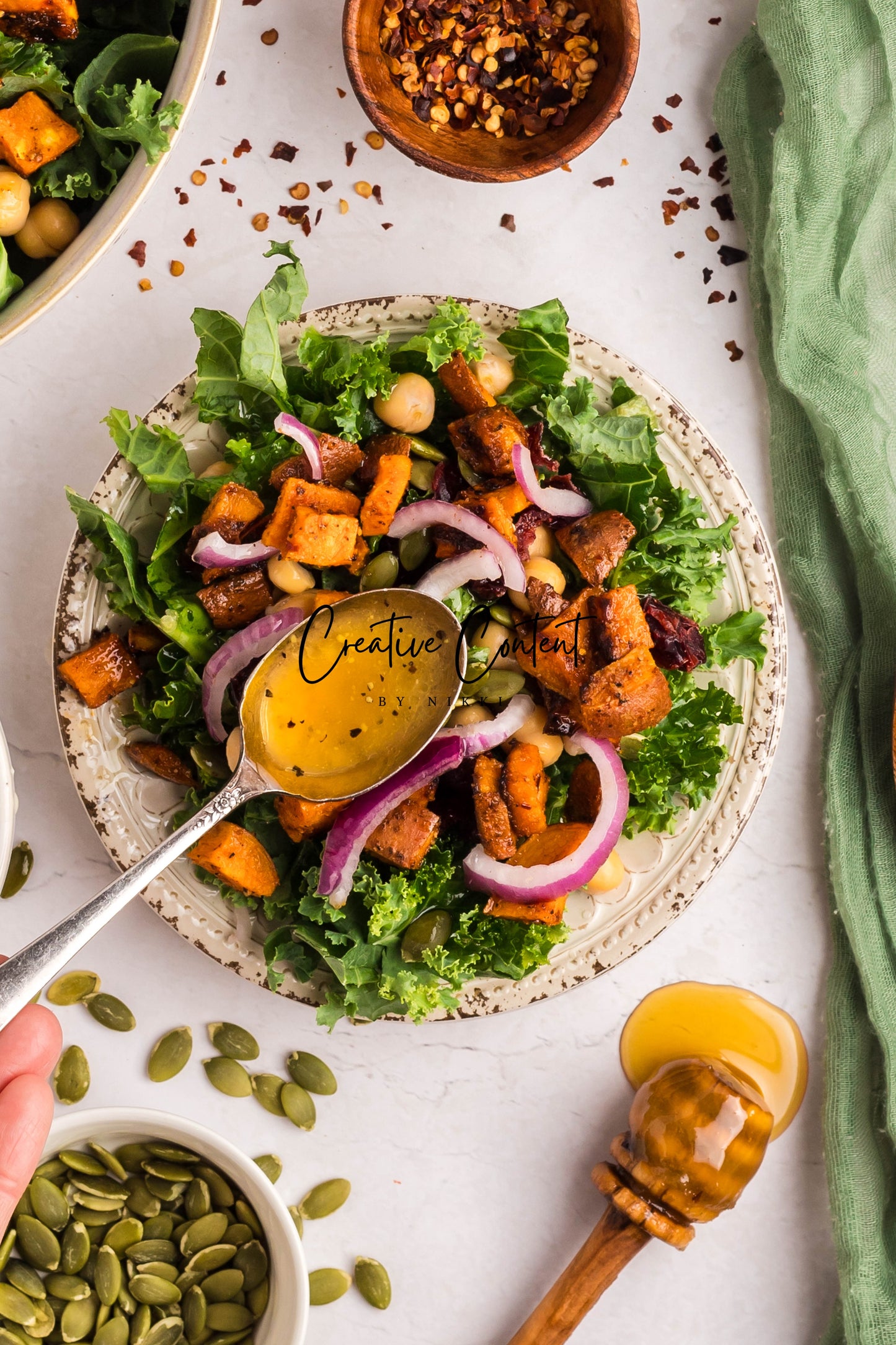 Roasted Sweet Potato Kale Salad - Exclusive