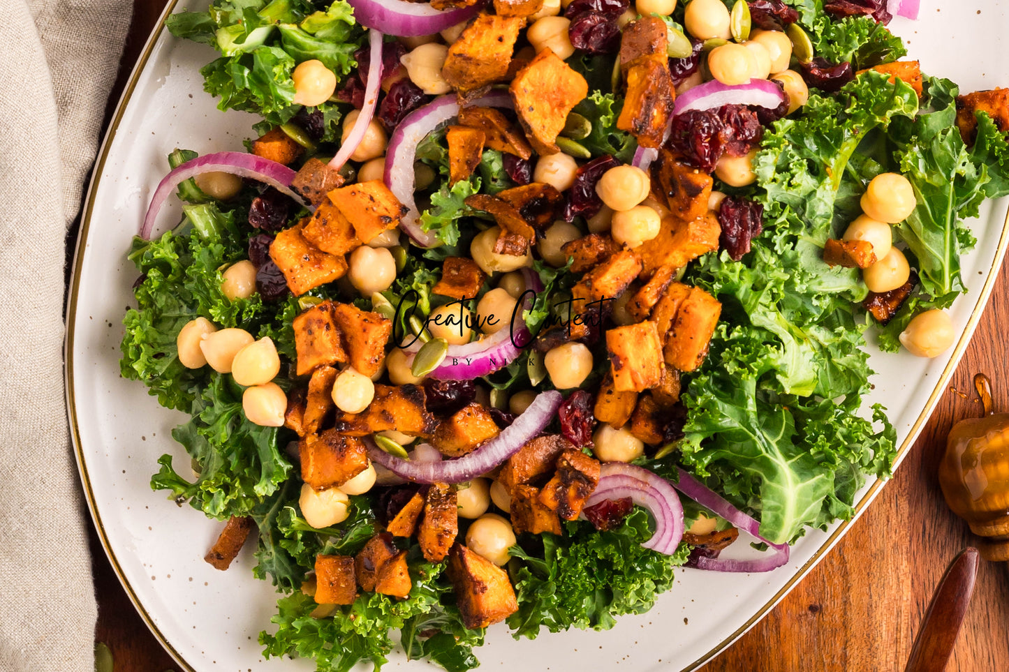 Roasted Sweet Potato Kale Salad - Exclusive