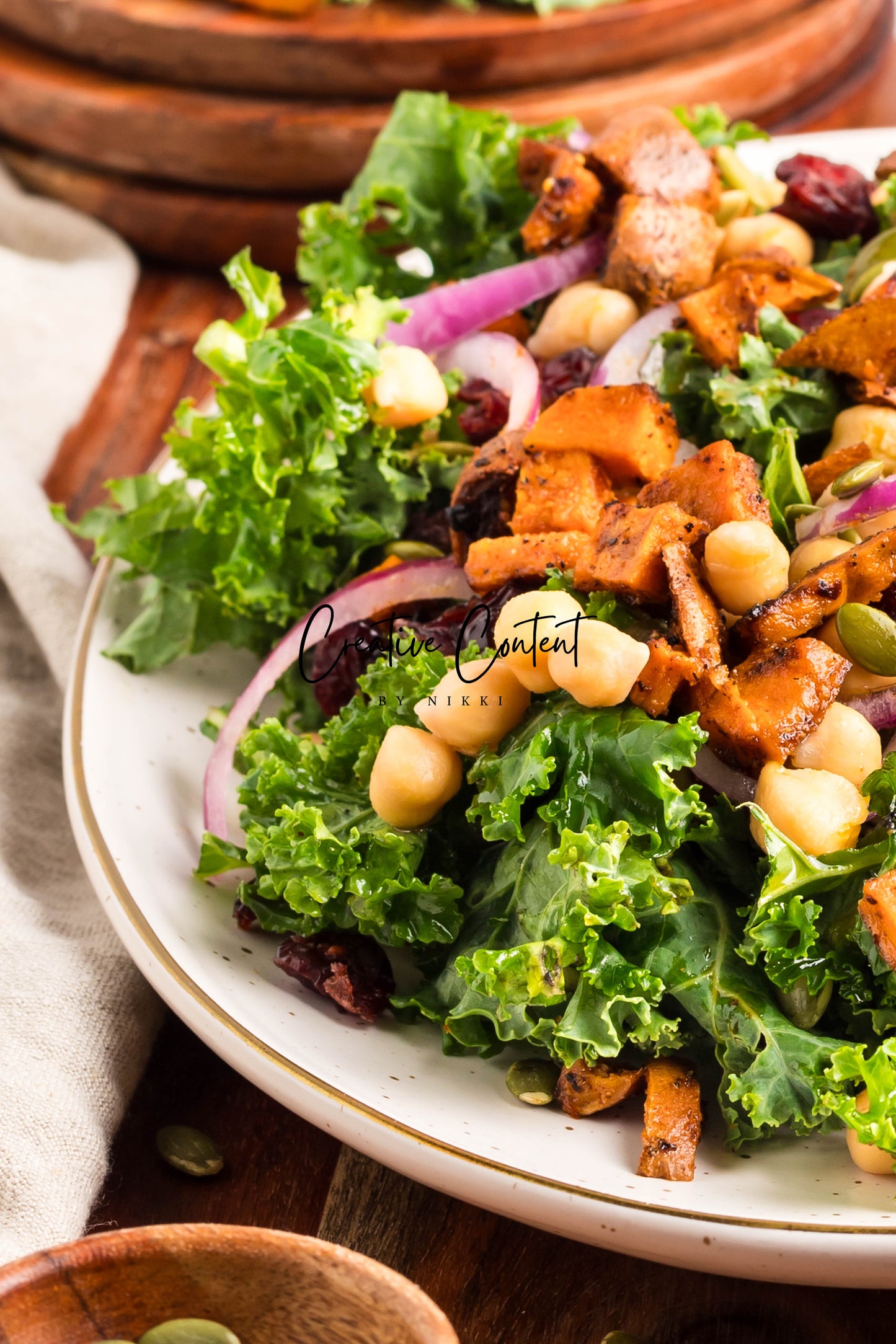 Roasted Sweet Potato Kale Salad - Exclusive