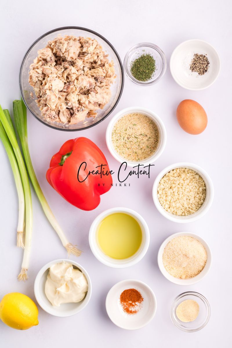 Salmon Cakes With Canned Salmon + Tarter Sauce - Set 1 of 2