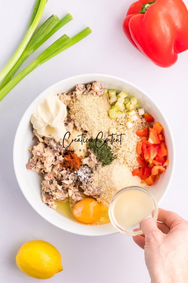 Salmon Cakes With Canned Salmon + Tarter Sauce - Set 1 of 2