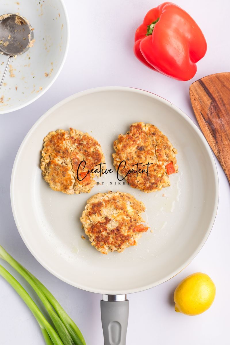 Salmon Cakes With Canned Salmon + Tarter Sauce - Set 2 of 2