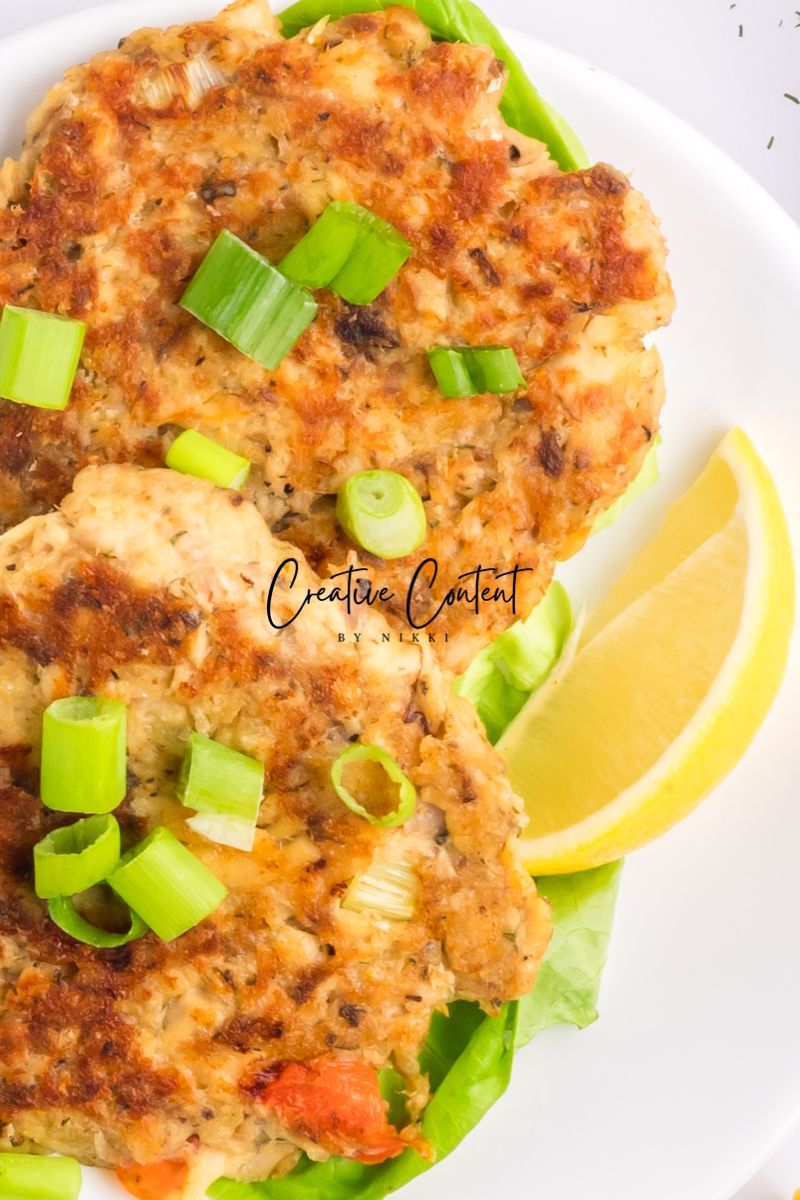 Salmon Cakes With Canned Salmon + Tarter Sauce - Set 1 of 2