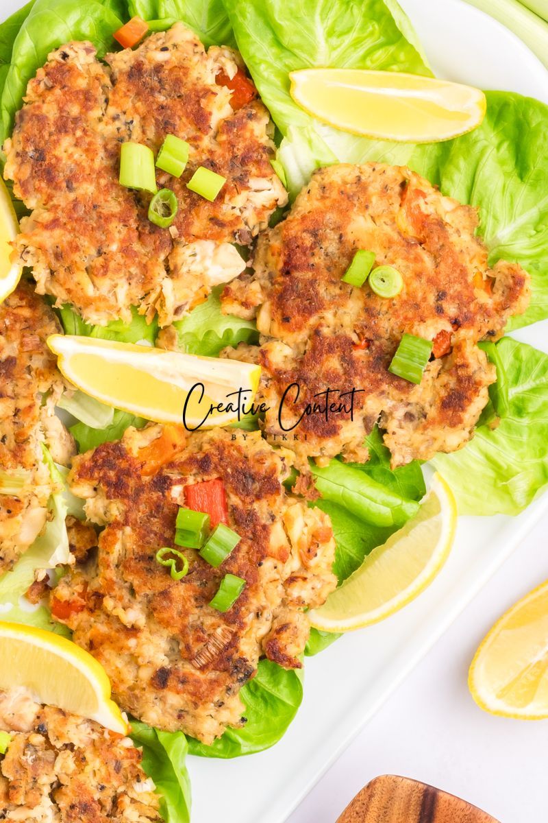 Salmon Cakes With Canned Salmon + Tarter Sauce - Set 1 of 2