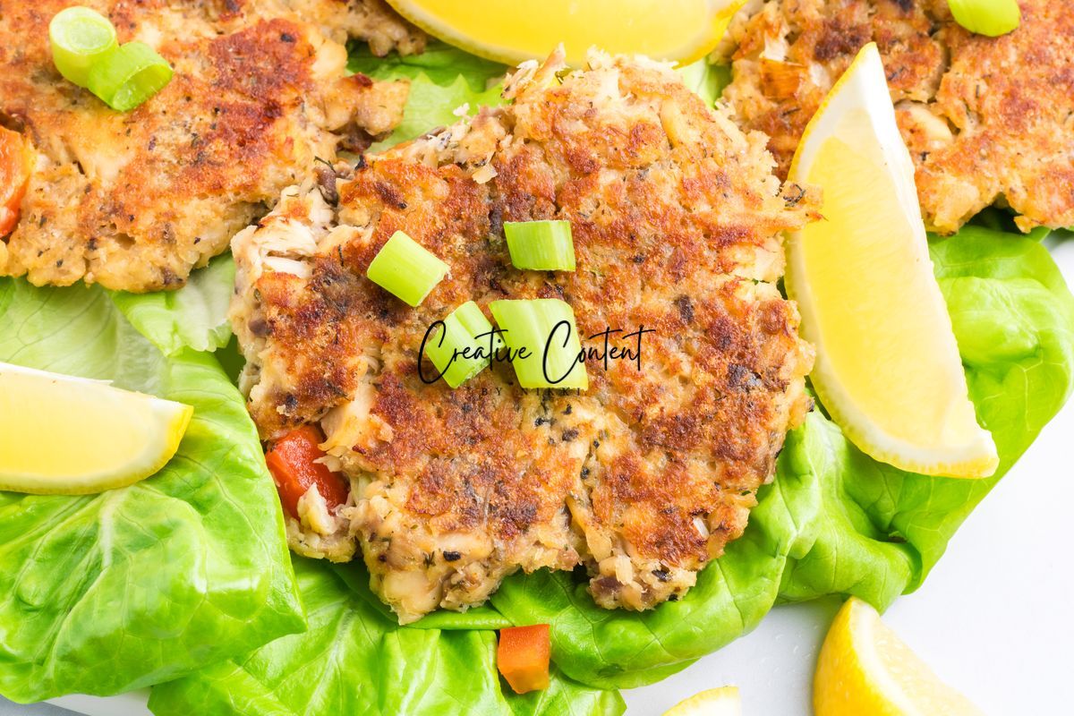 Salmon Cakes With Canned Salmon + Tarter Sauce - Set 1 of 2