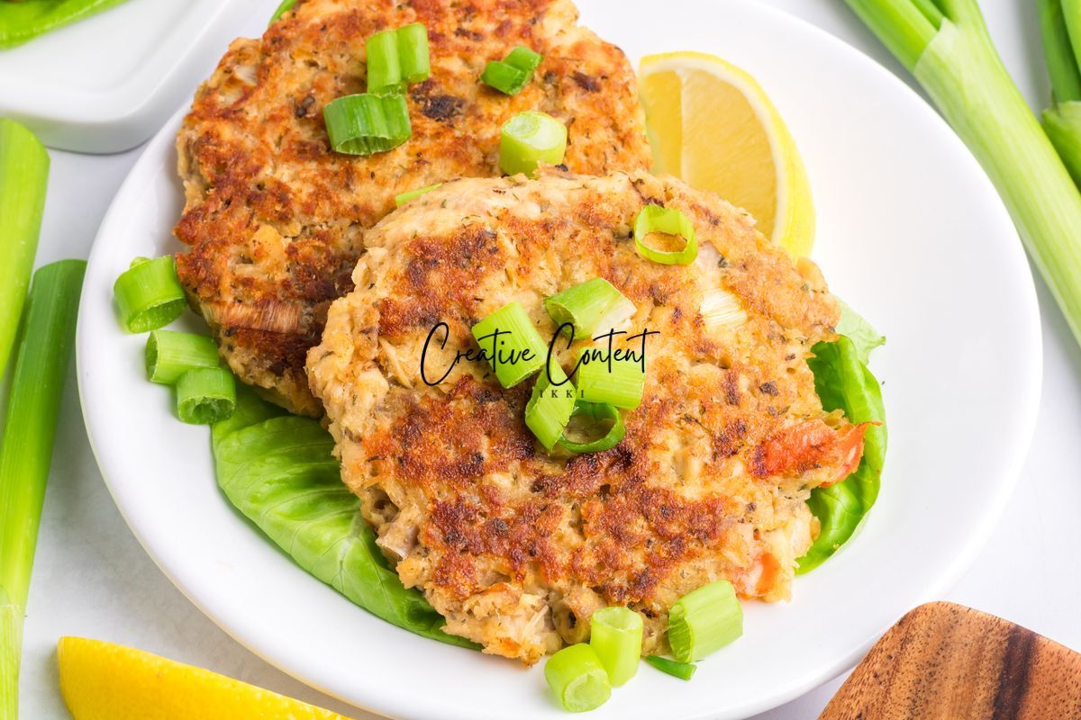 Salmon Cakes With Canned Salmon + Tarter Sauce - Set 1 of 2