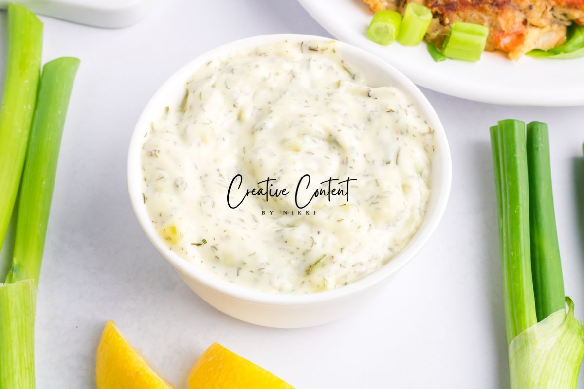 Salmon Cakes With Canned Salmon + Tarter Sauce - Set 1 of 2