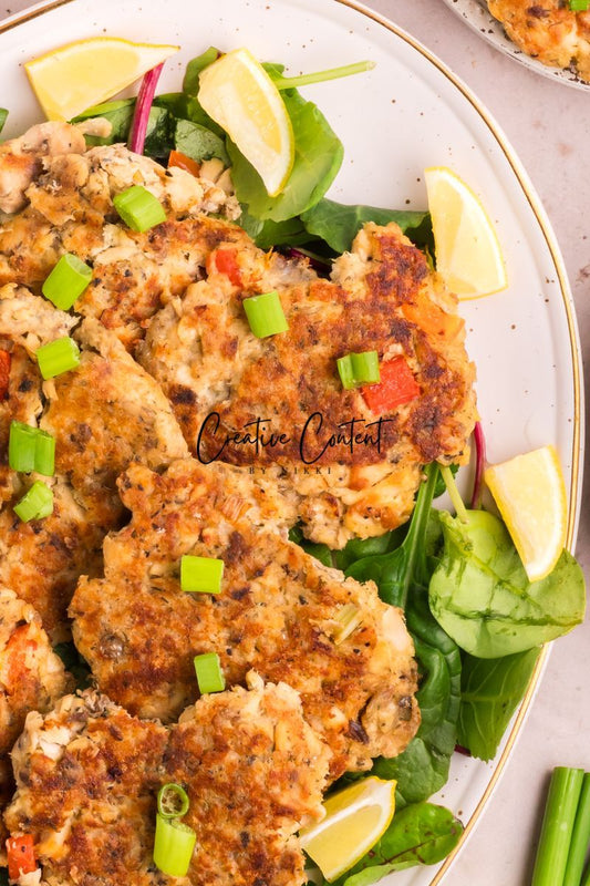 Salmon Cakes With Canned Salmon + Tarter Sauce - Set 2 of 2