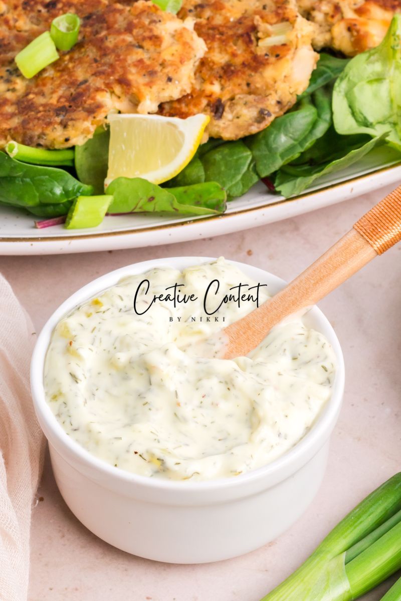Salmon Cakes With Canned Salmon + Tarter Sauce - Set 2 of 2