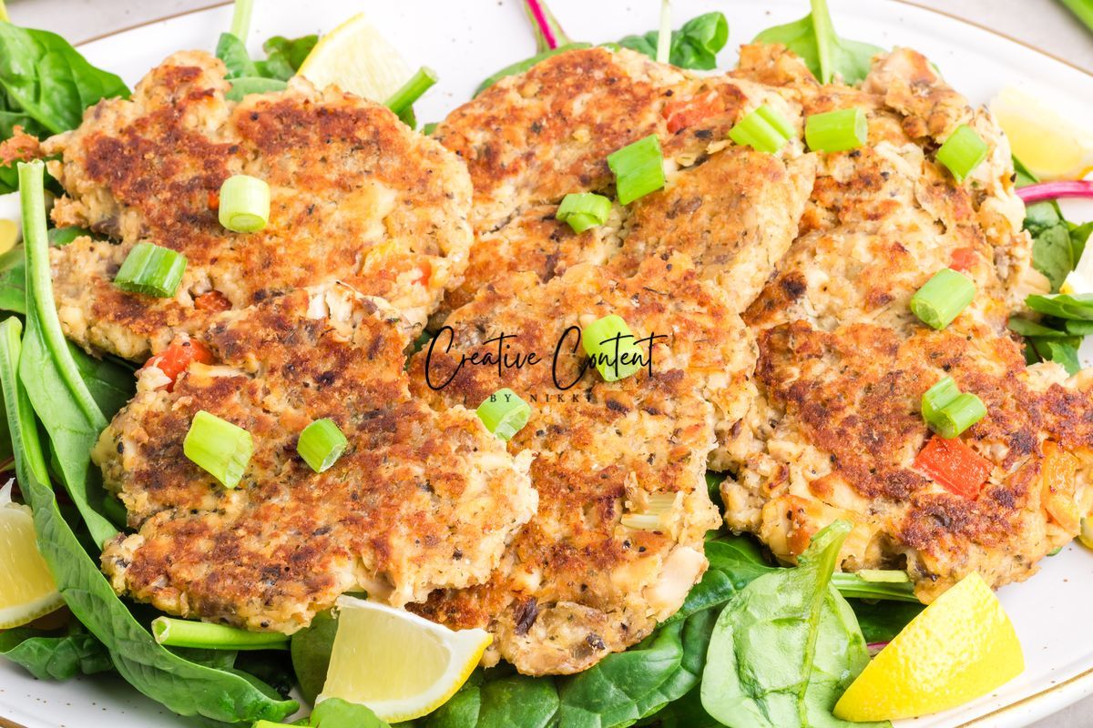 Salmon Cakes With Canned Salmon + Tarter Sauce - Set 2 of 2