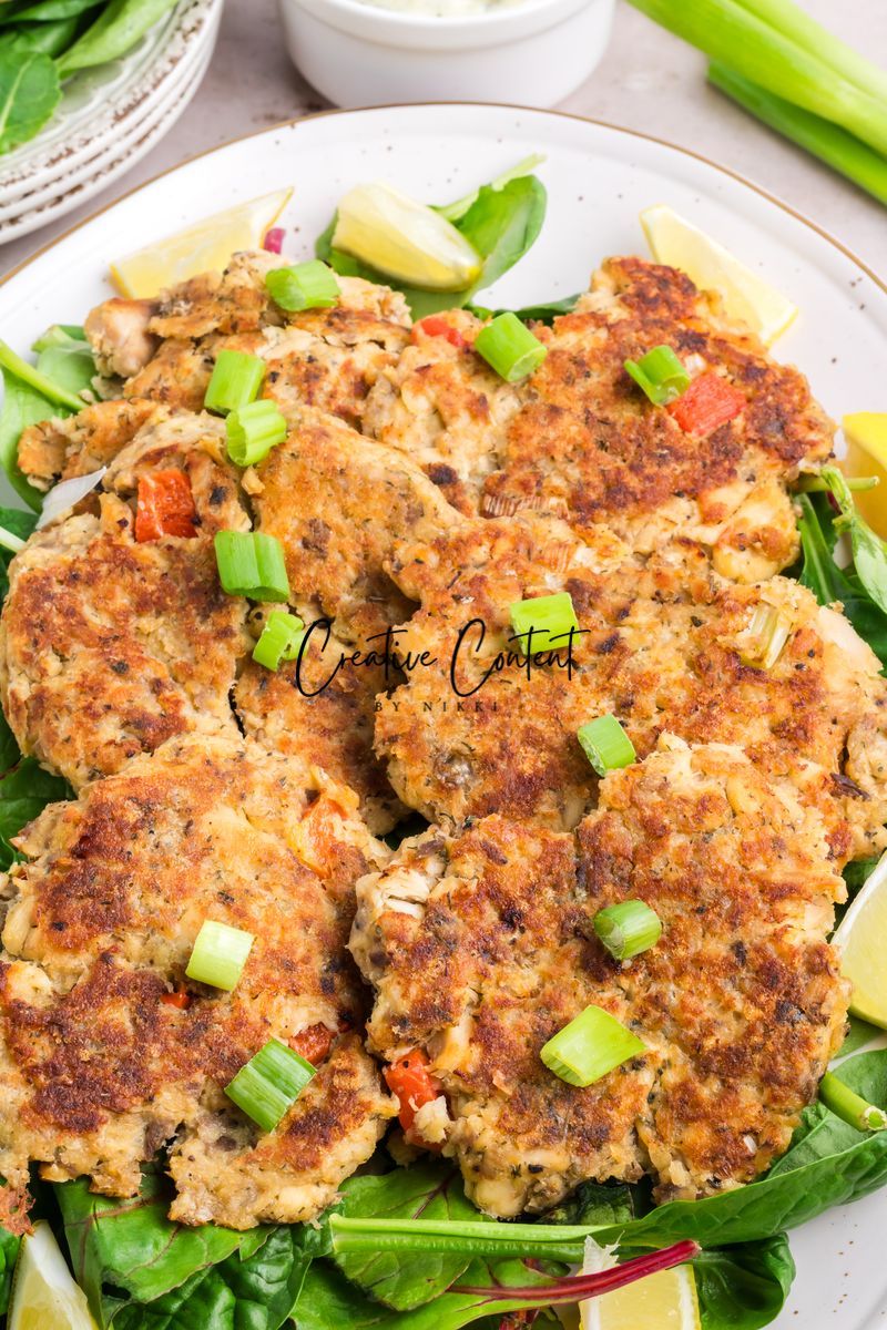 Salmon Cakes With Canned Salmon + Tarter Sauce - Set 2 of 2