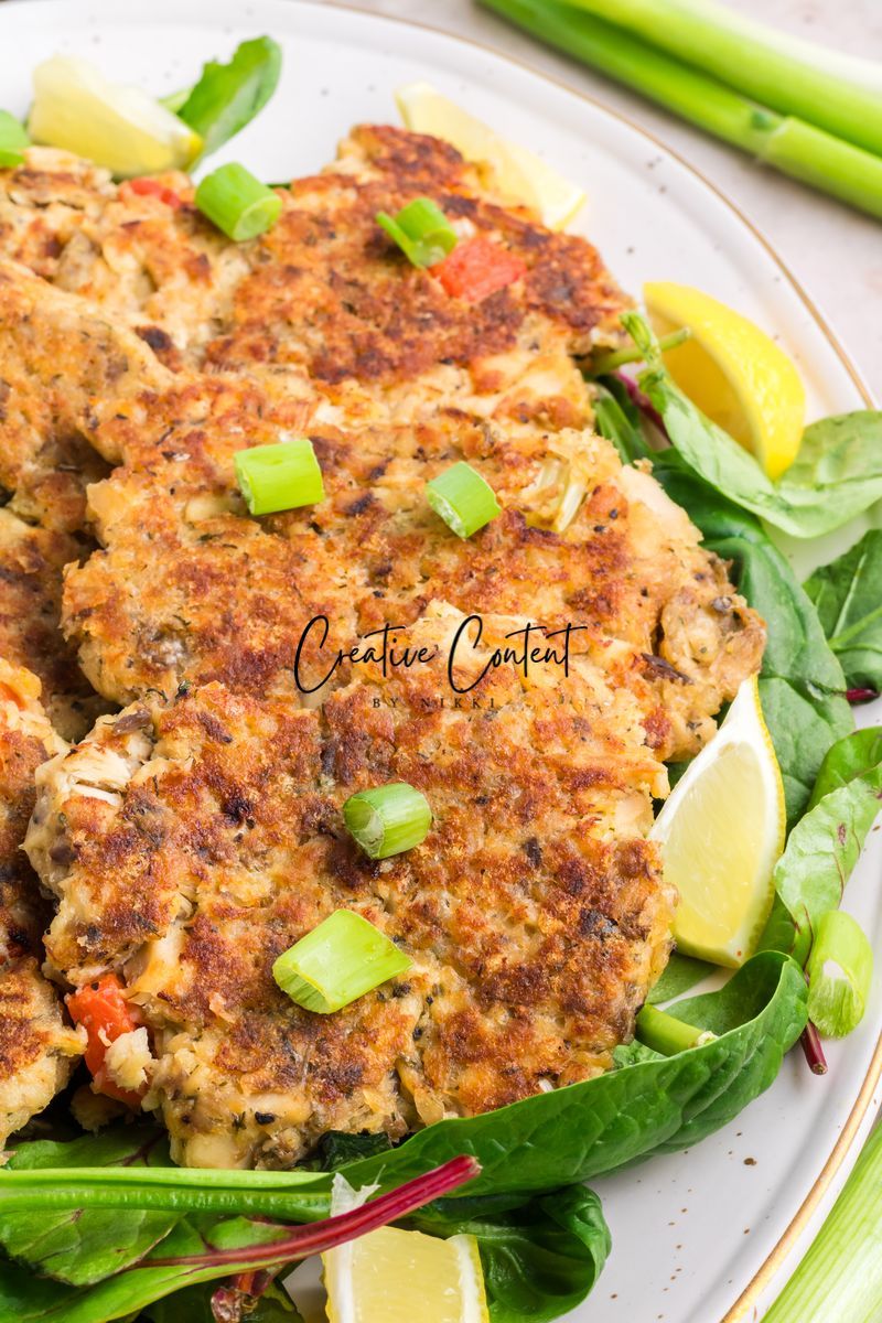 Salmon Cakes With Canned Salmon + Tarter Sauce - Set 2 of 2