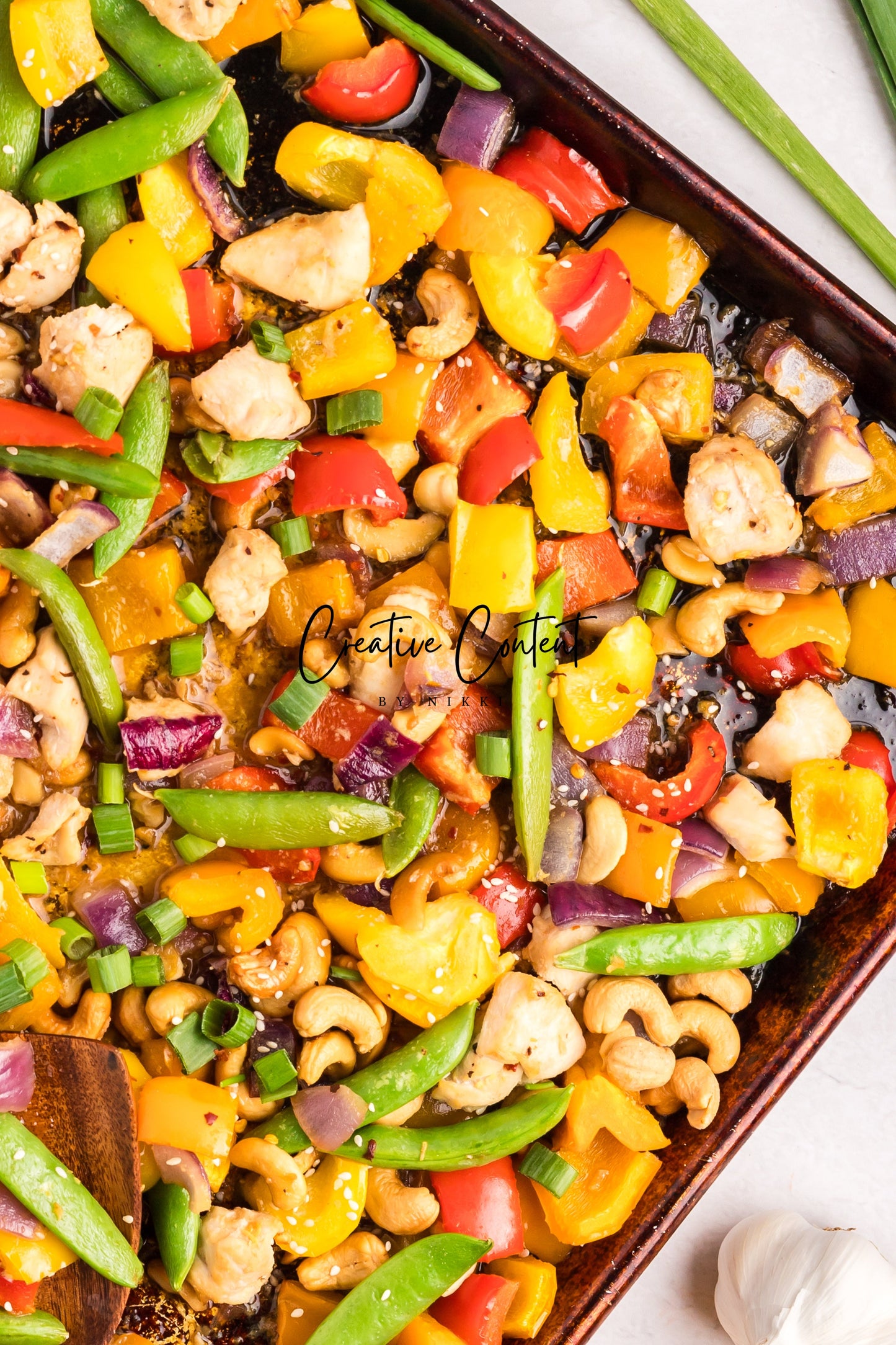 Sheet Pan Cashew Chicken Stir Fry - Ingredients + A Few In Process + 21 Heroes - Exclusive