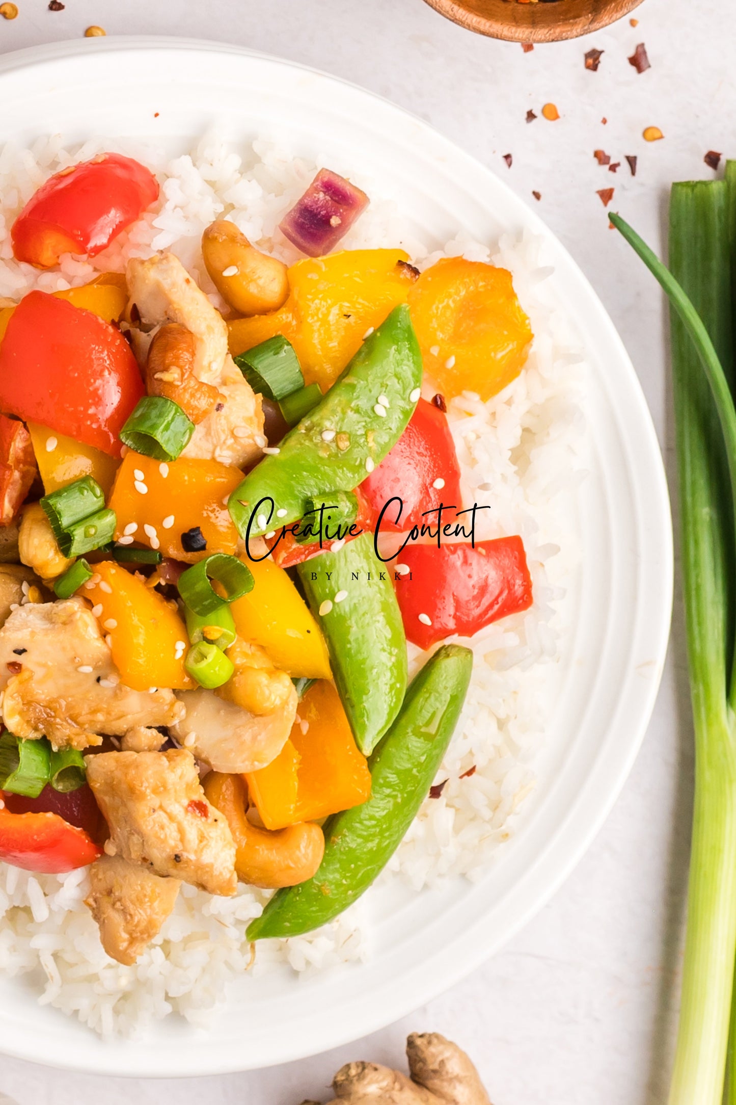 Sheet Pan Cashew Chicken Stir Fry - Ingredients + A Few In Process + 21 Heroes - Exclusive