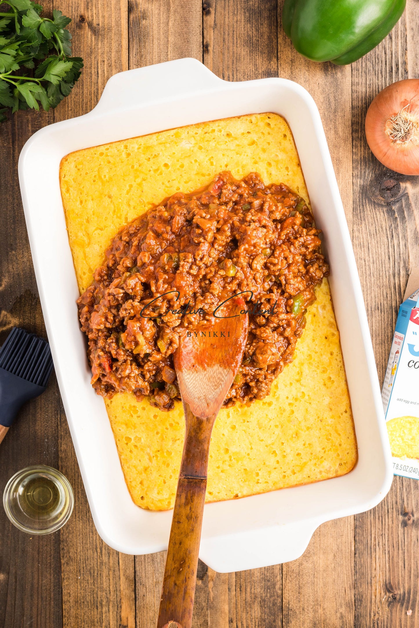 Sloppy Joe Cornbead Casserole - Exclusive